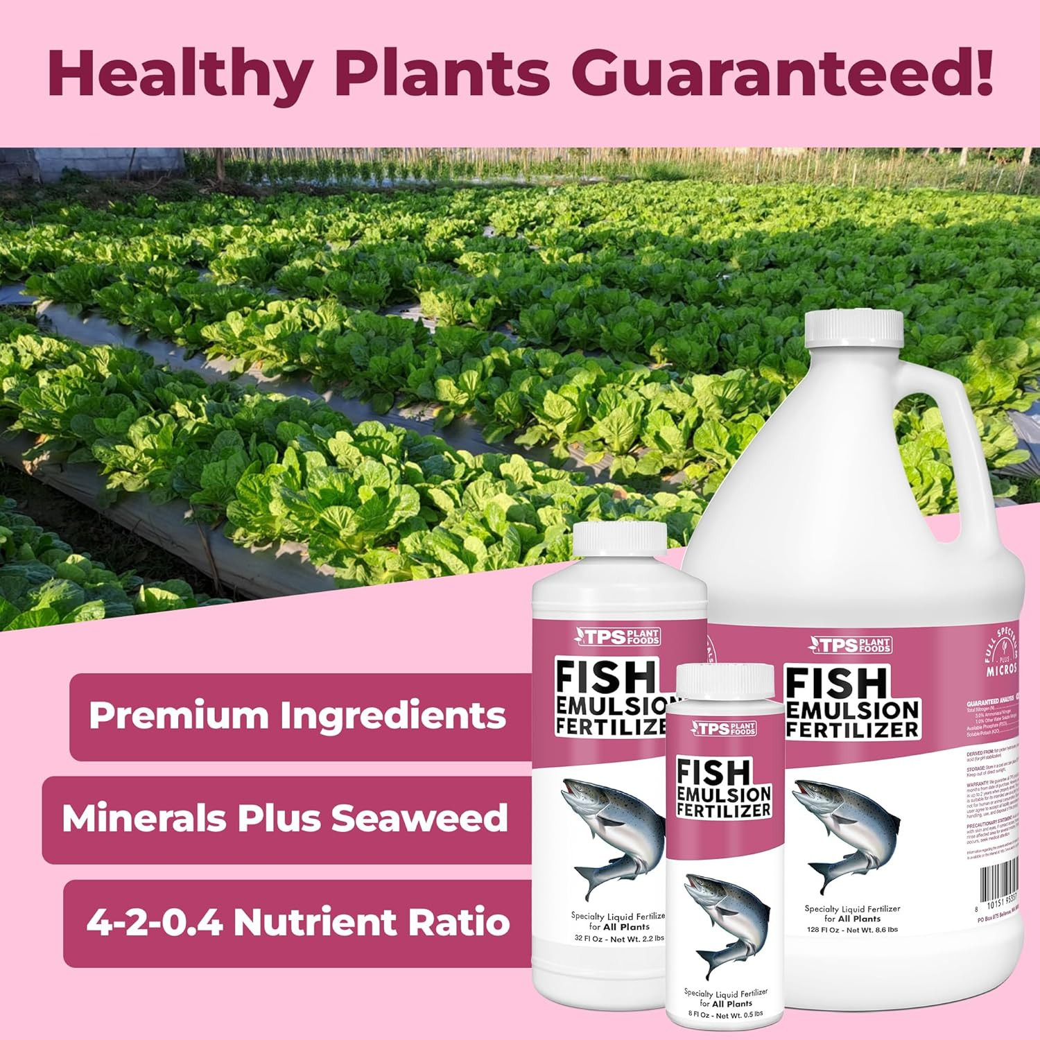 Fish Emulsion Fertilizer – Liquid Organic Fish Emulsion Fertilizer for Plants &
