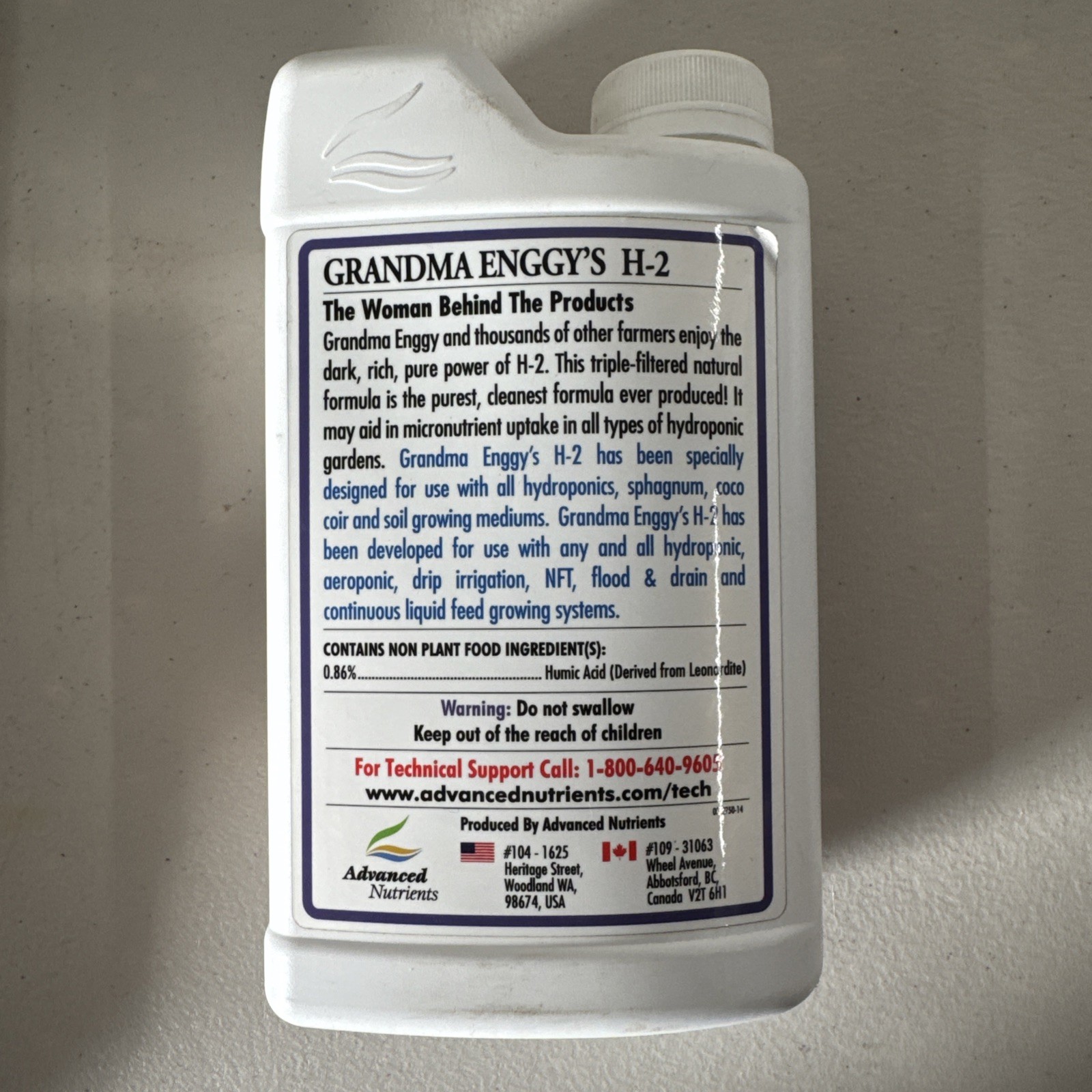 Advanced Nutrients Grandma Enggy’s Extra Pure H2 1L