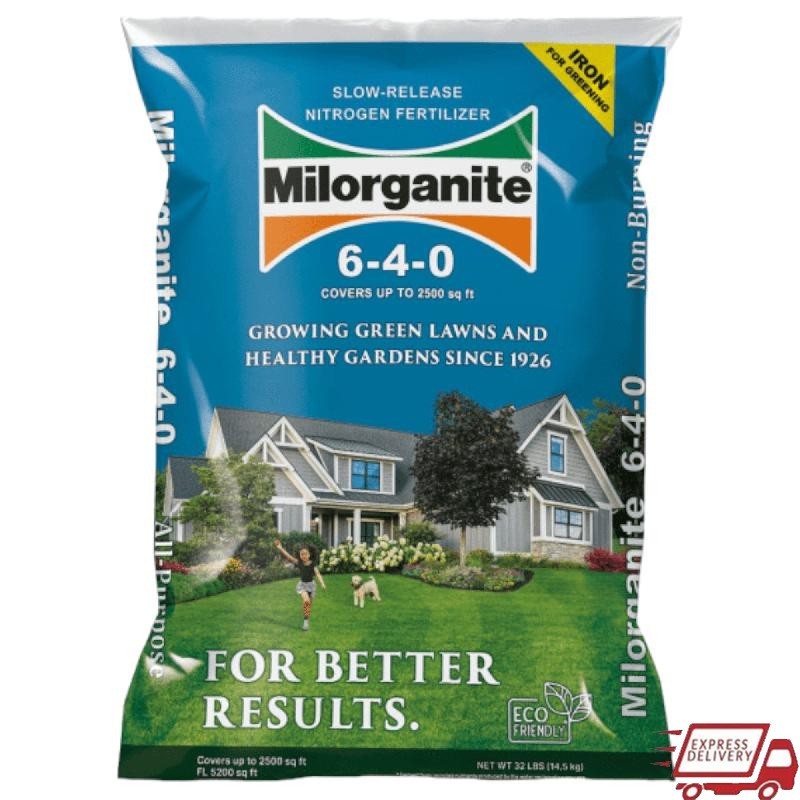 Long Lasting All Purpose Lawn Food 6-4-0 Fertilizer Non Burning Organic 32 lb US