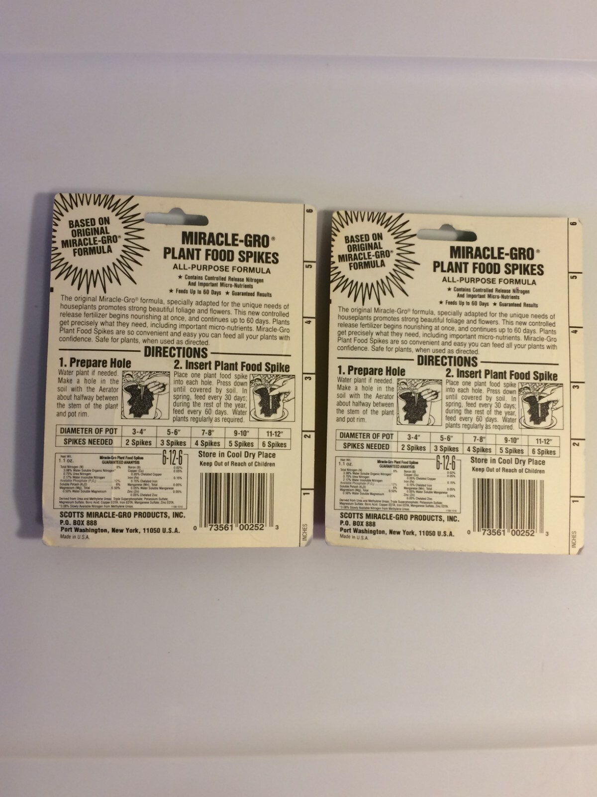 Miracle-Gro Indoor Plant Food Spikes Fertilizer Continuous Feeding 48 Count 2×24