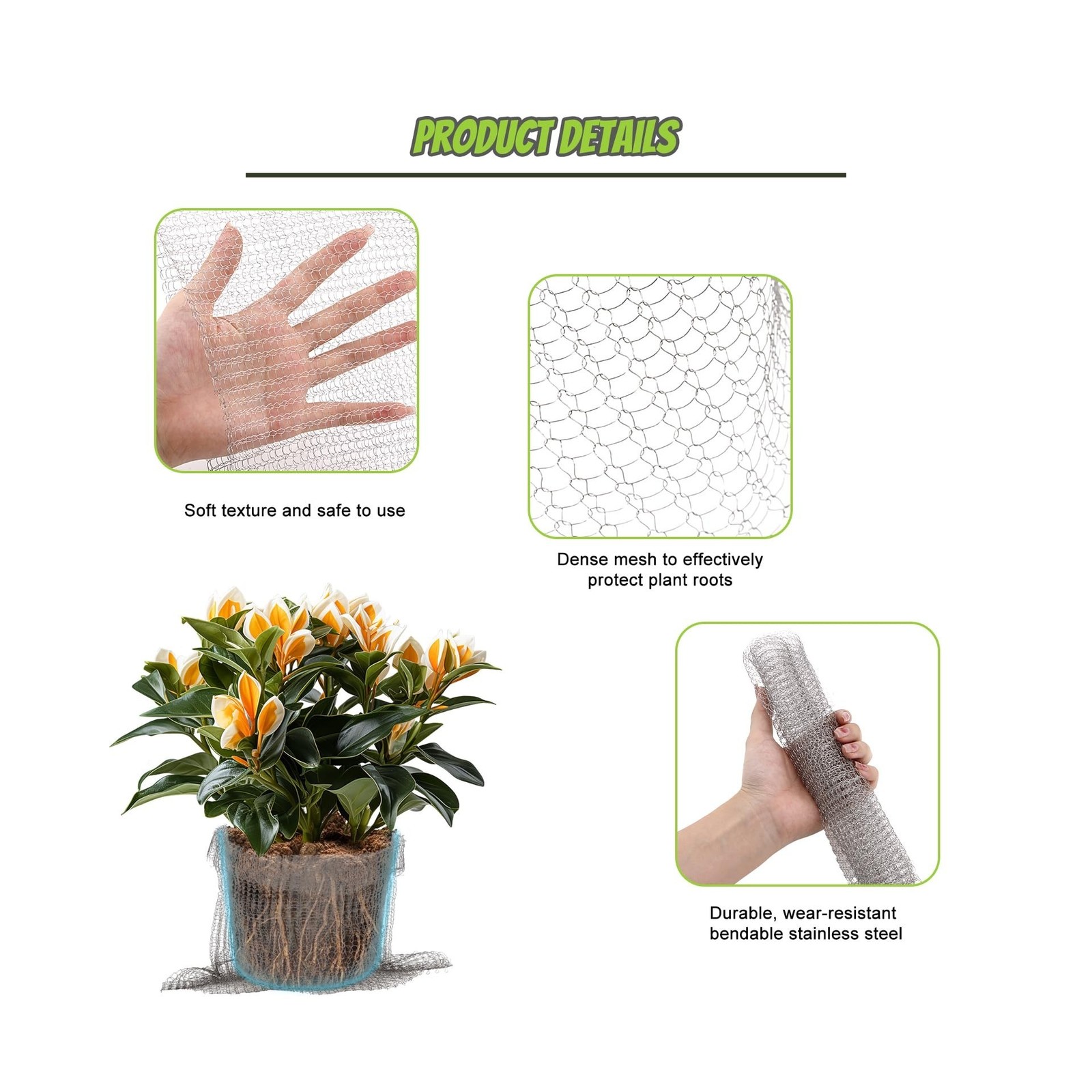 30 Pcs Root Guard Gopher Proof Stainless Wire Steel Baskets, 1 Gallon 3 Gallo…