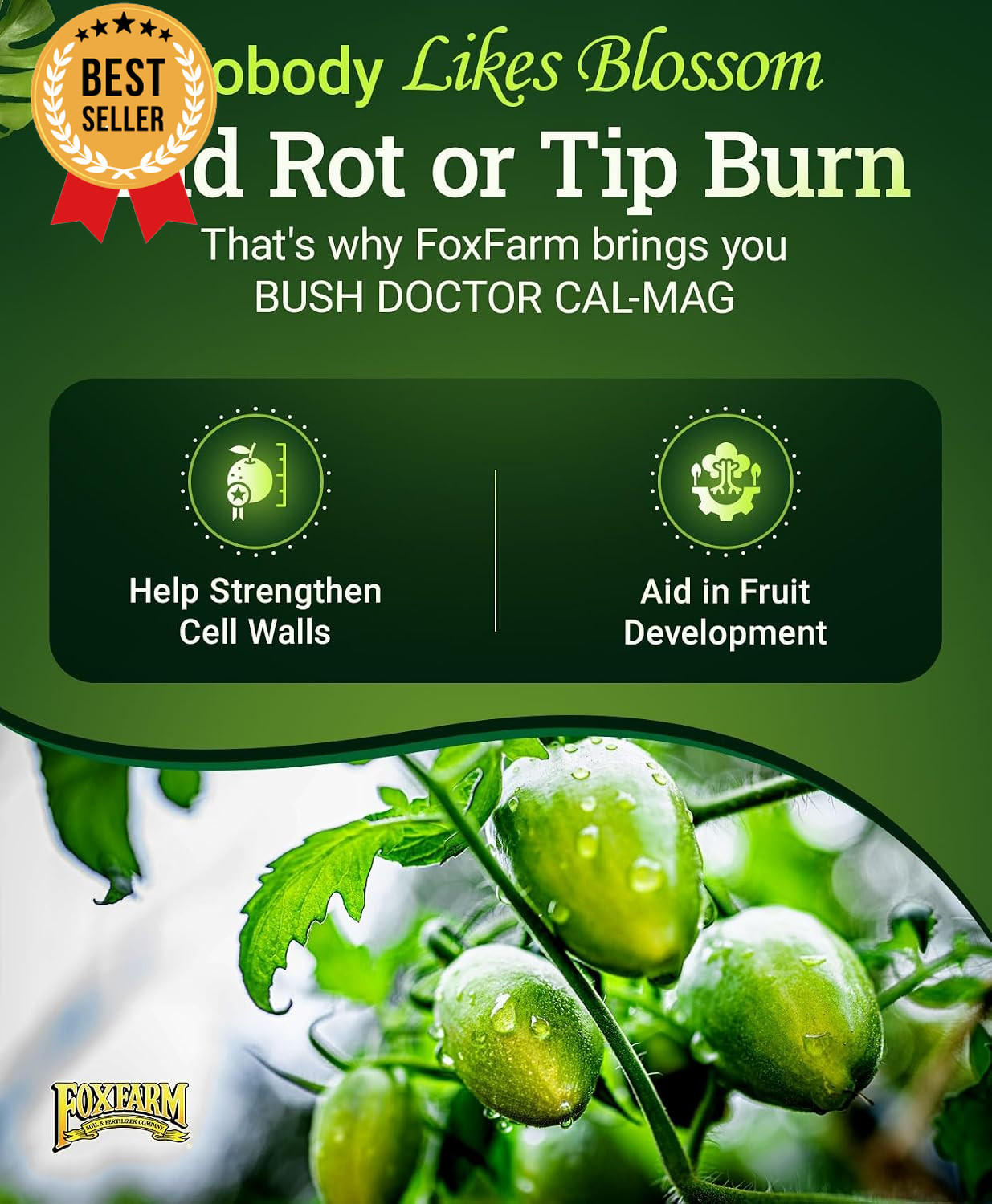 Cal Mag Plant Supplement 1-0-0 Calcium Magnesium Fertilizer Organic Gardening