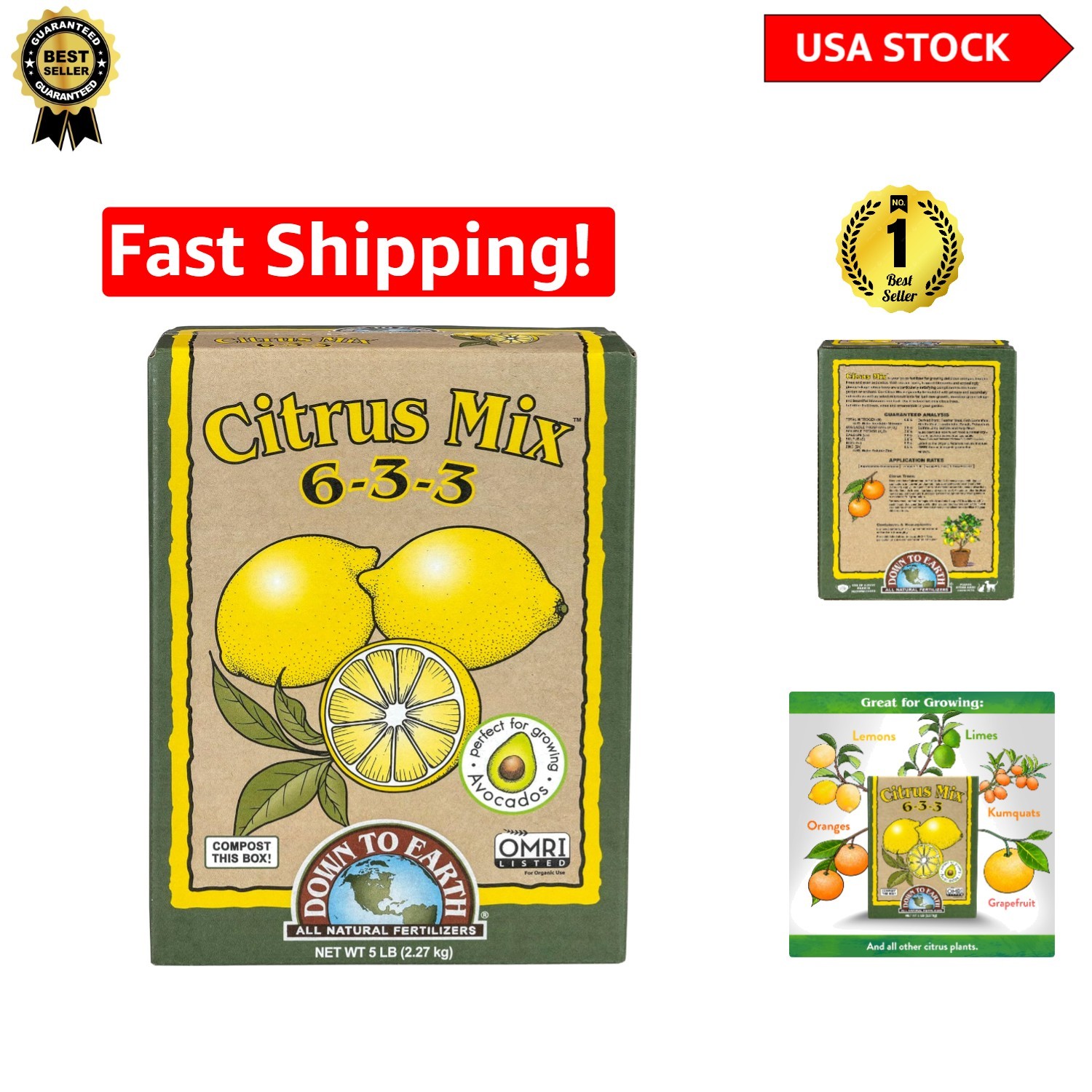 5 lb Organic Citrus Mix 6-3-3 – Promote Fragrant Blooms & Bountiful Fruit
