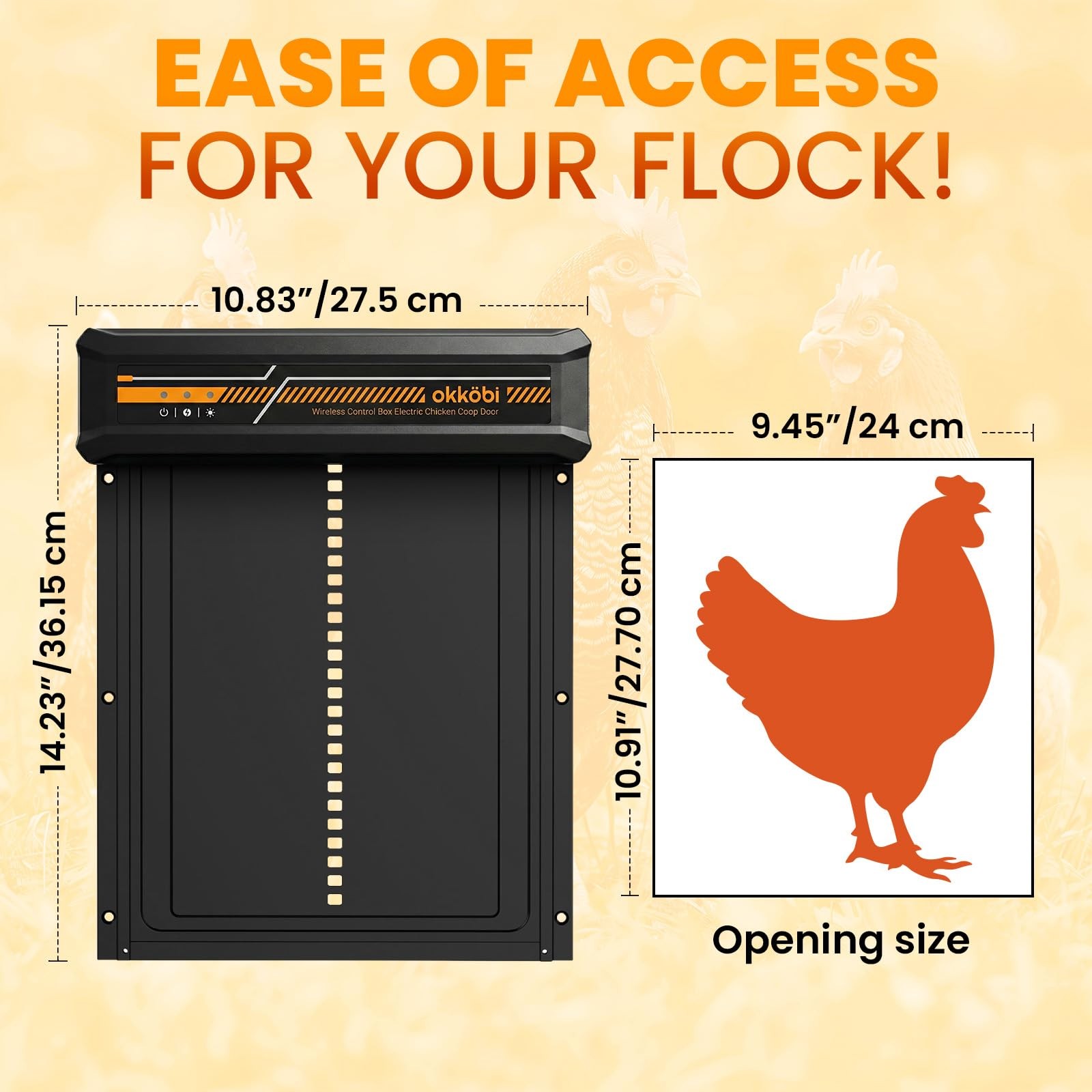 Okköbi Wireless Automatic Chicken Coop Lcd Display –