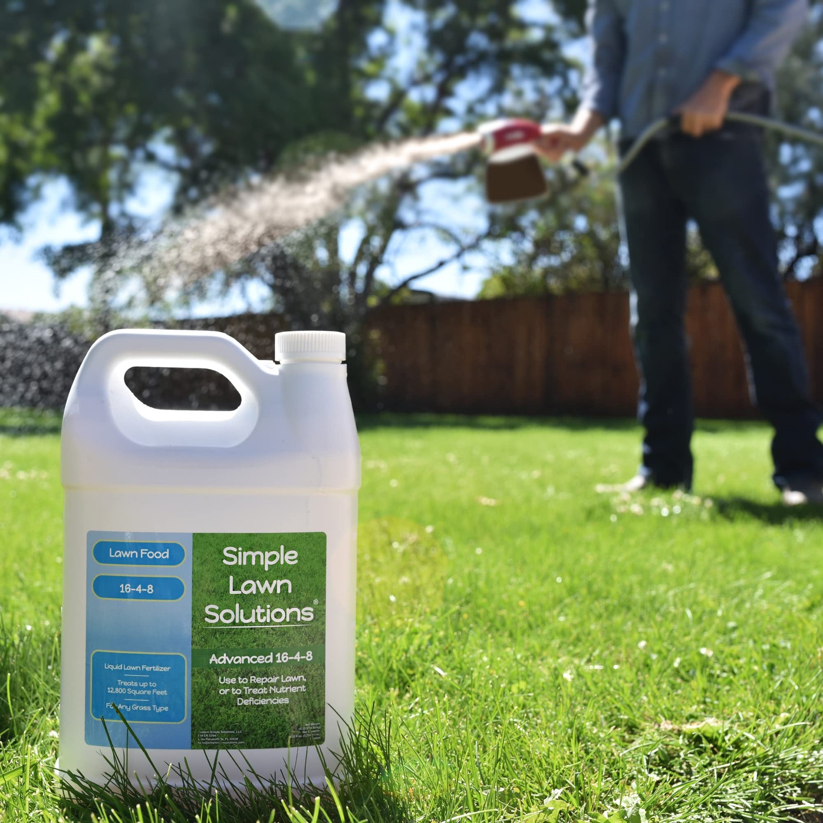 Advanced 16-4-8 Lawn Fertilizer – Liquid Food Spring & Summer 1 Gallon