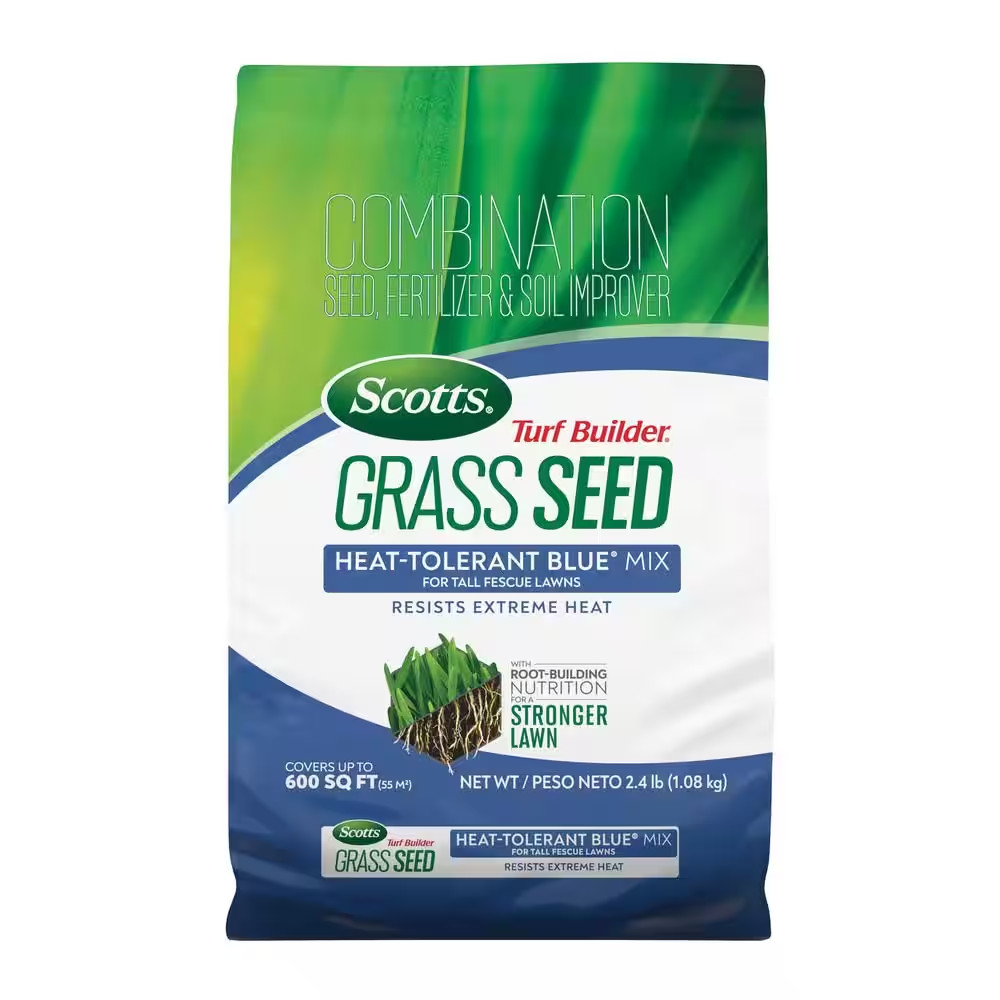 2.4 Lb. Turf Builder Grass Seed Heat-Tolerant Blue Mix for Tall Fescue Lawns