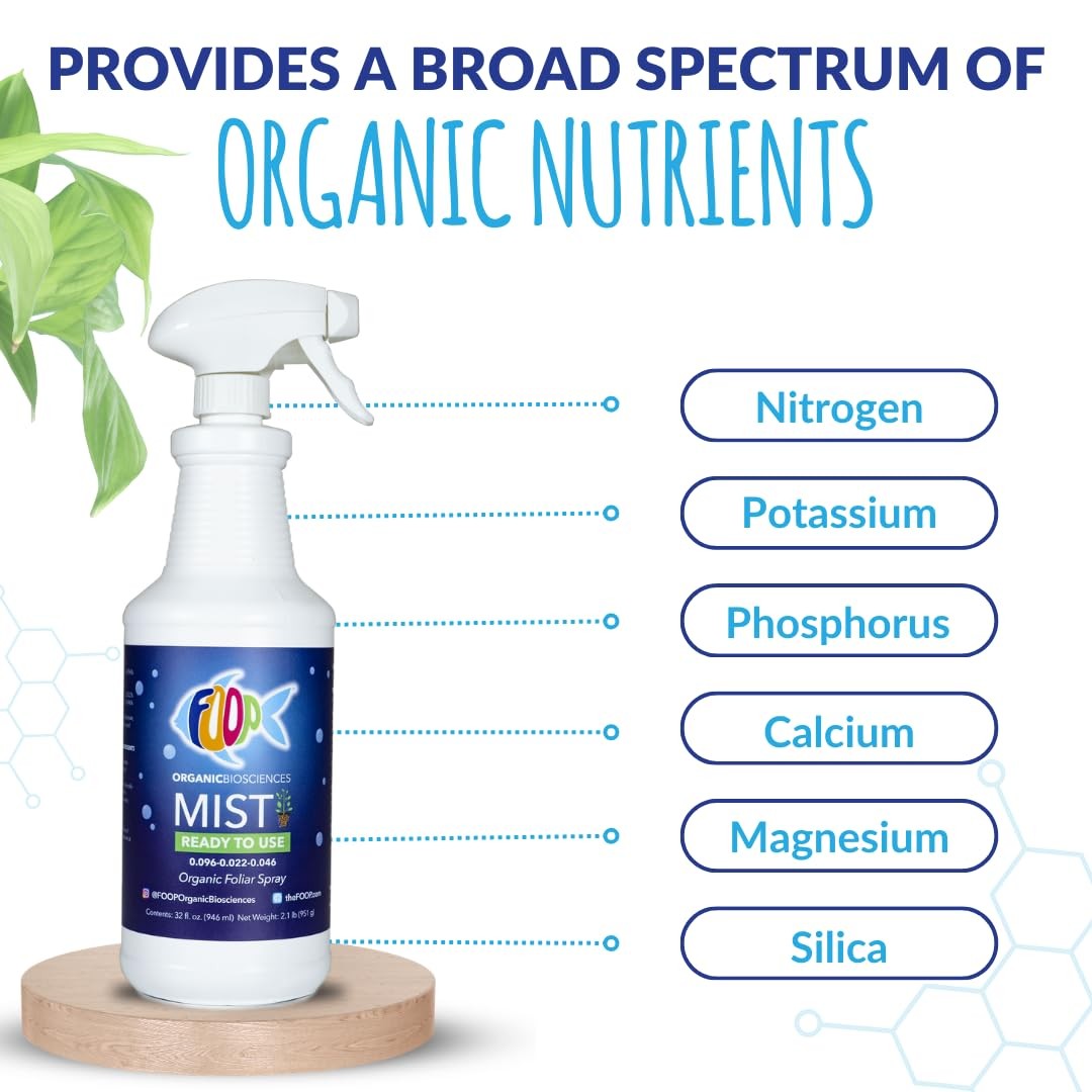 Organic Foliar Spray for Plants | Corrects Nutrient Deficiencies | 32oz