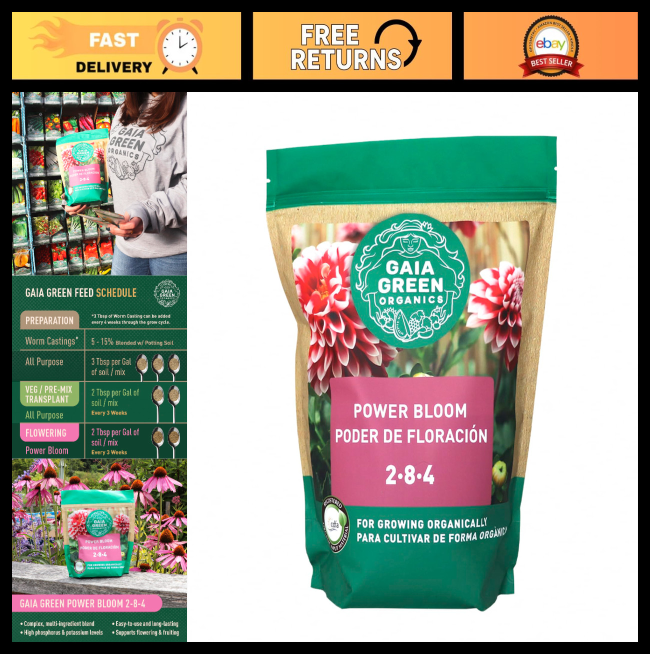Organic Power Bloom Fertilizer 2 KG – All-Natural Plant Nutrients for Healthy Gr
