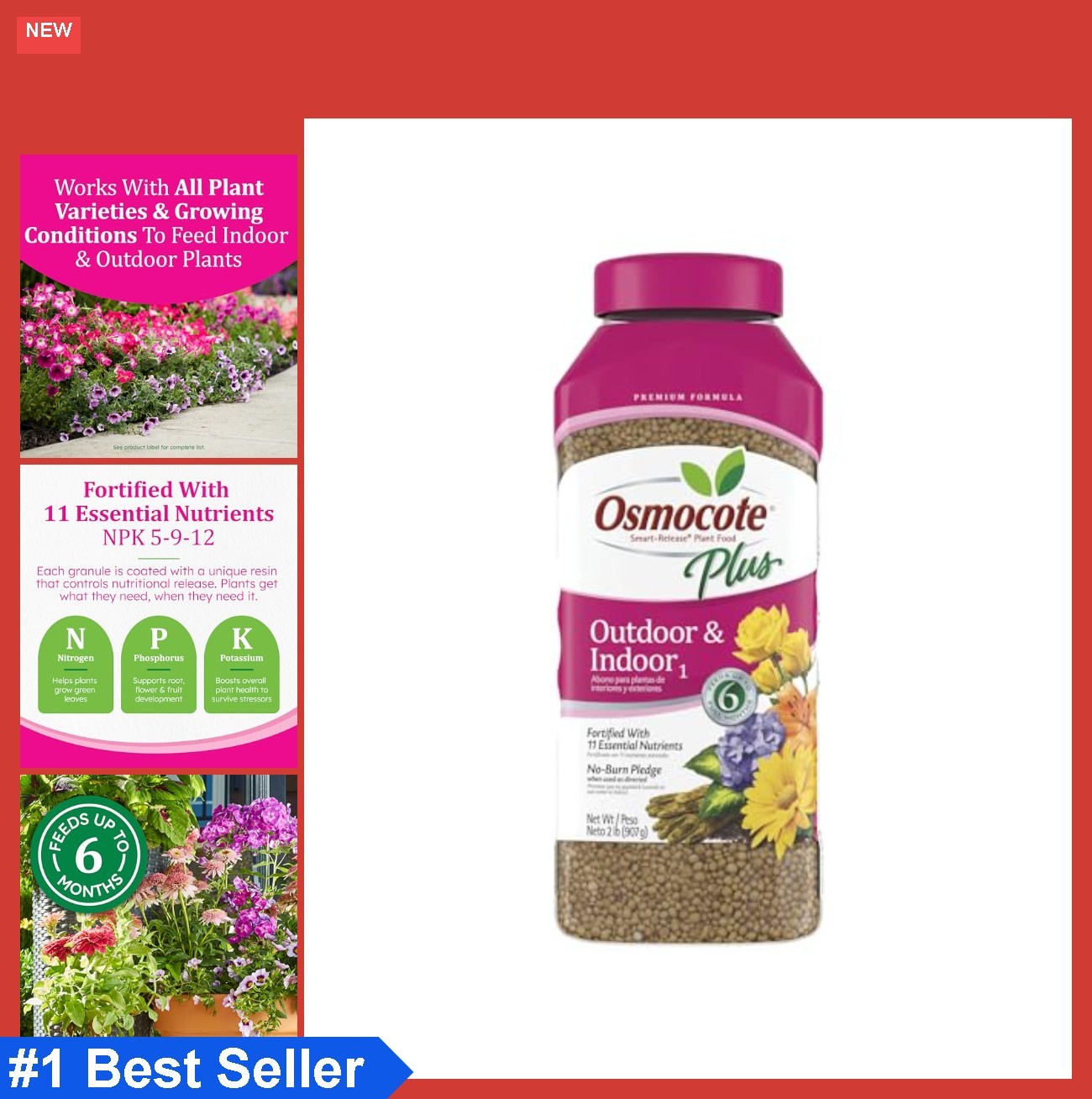 Granular Plant Food 11 Essential Nutrients 2 LB Continuous Release 6 Months
