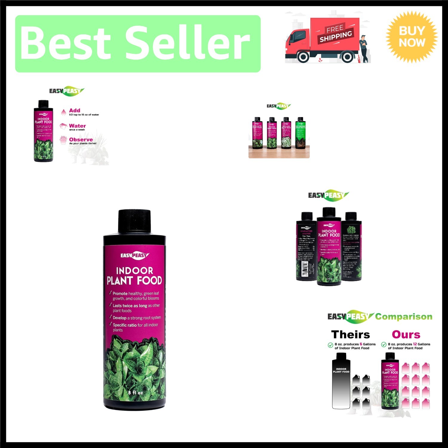 Effective 4-3-4 Liquid Plant Food – Ideal for Indoor Plants, User-Friendly
