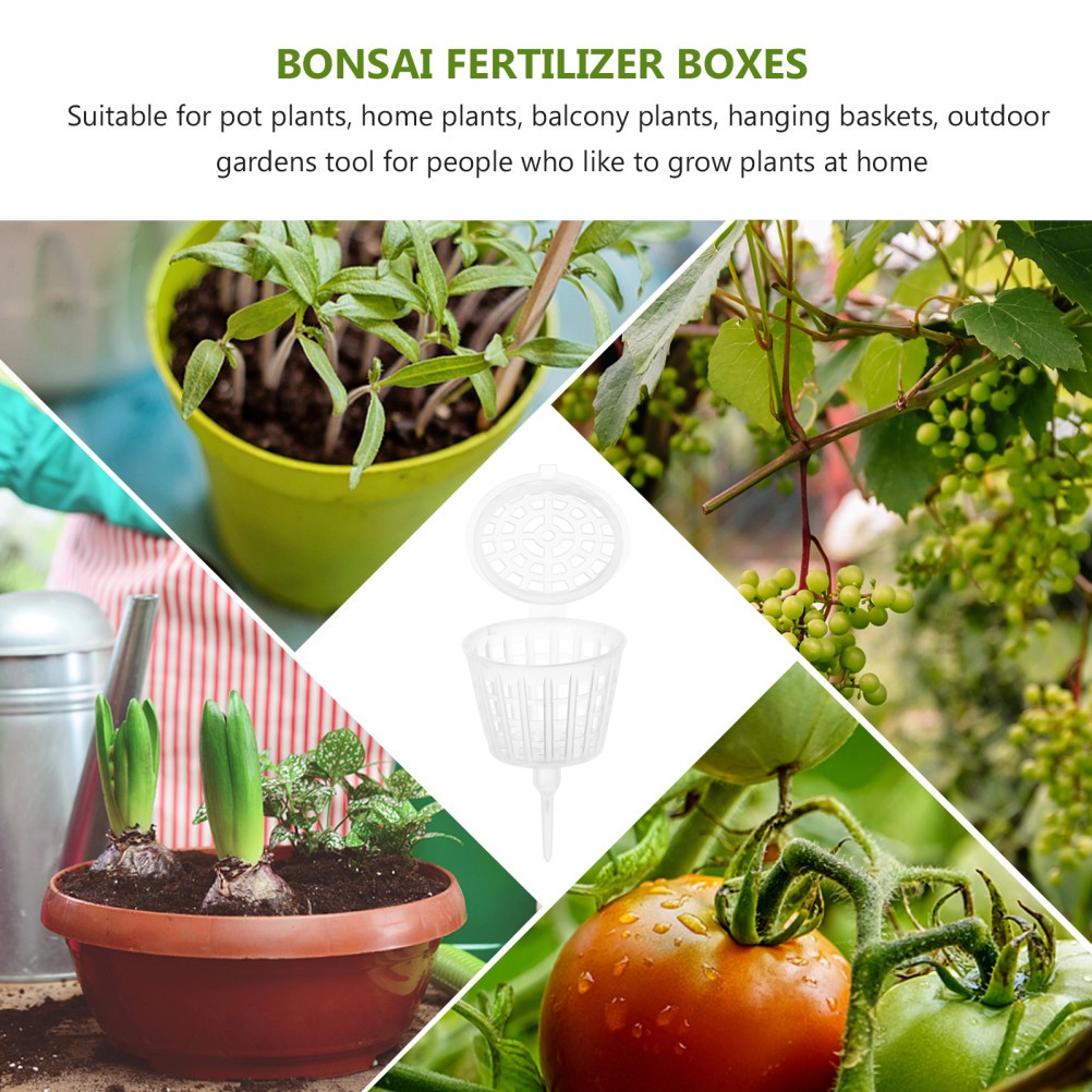 30 Pcs Gardening Fertilizer Boxes Stainless Steel Transparent Cover Fertilizer