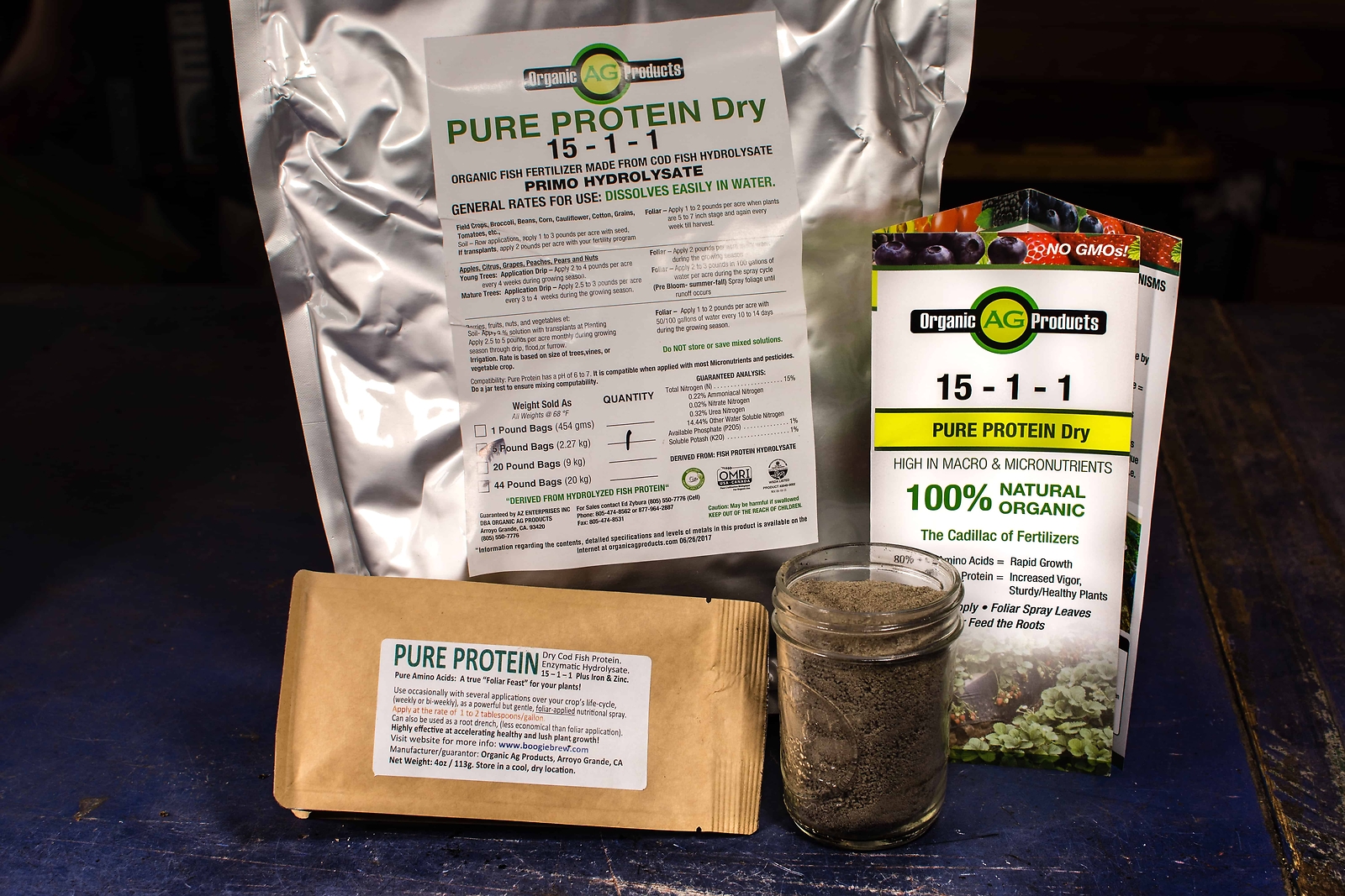 2-Pack, Pure Protein Dry 1-lb (2-lb total), (15-1-1) Fish Fertilizer Organic Ami