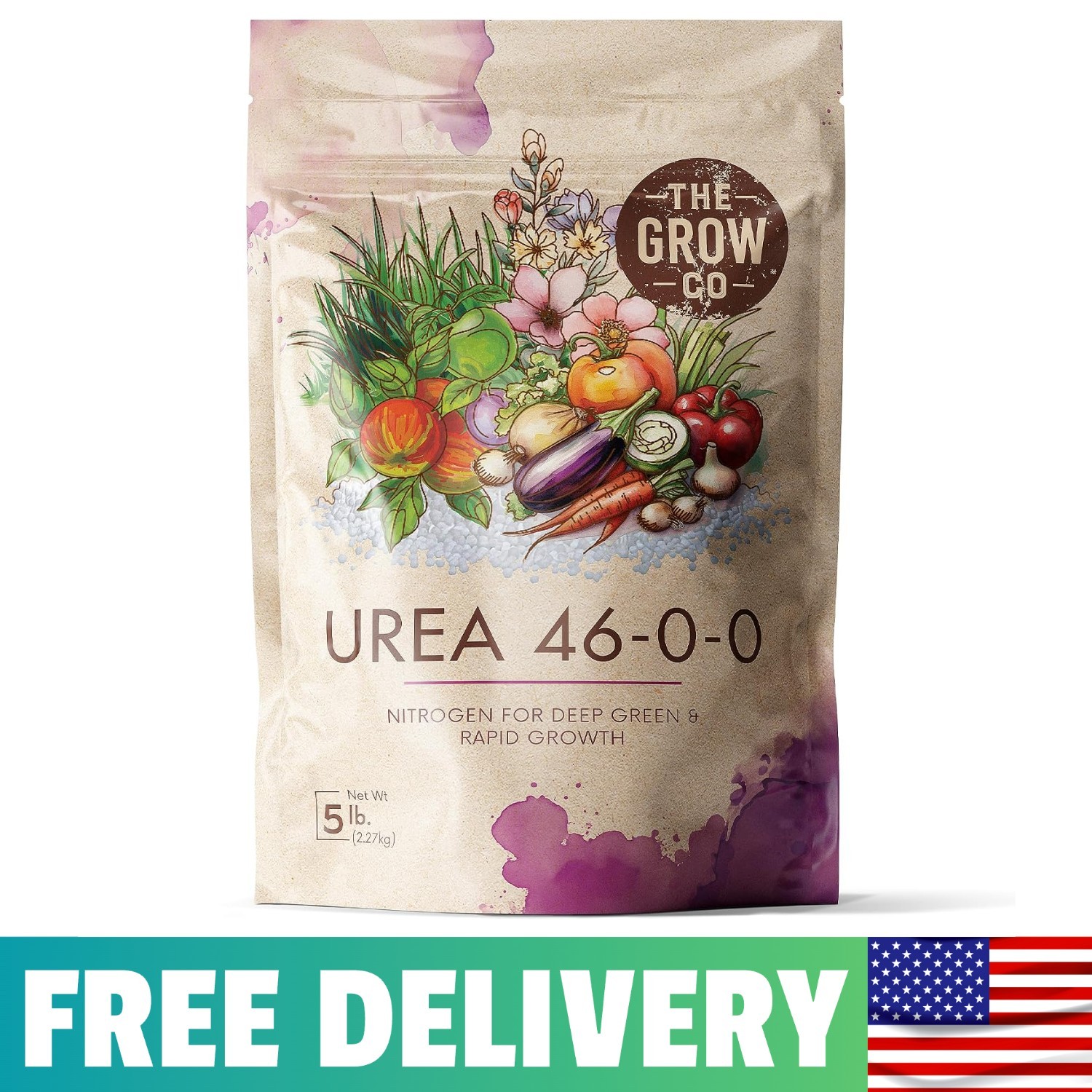 5 Lb. Urea Fertilizer 46-0-0, High Nitrogen Fertilizer For Plants, Ideal Plant