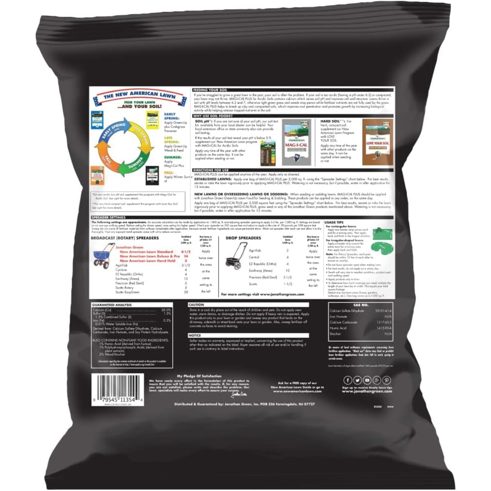Jonathan Green (#11354) MAG-I-CAL Plus for Lawns in Acidic + Hard Soils, 15.5# 5