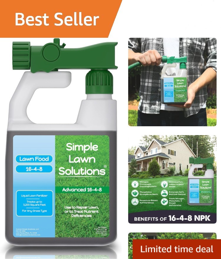16-4-8 Balanced Lawn Food – USA Made Liquid Fertilizer for Healthy Grass