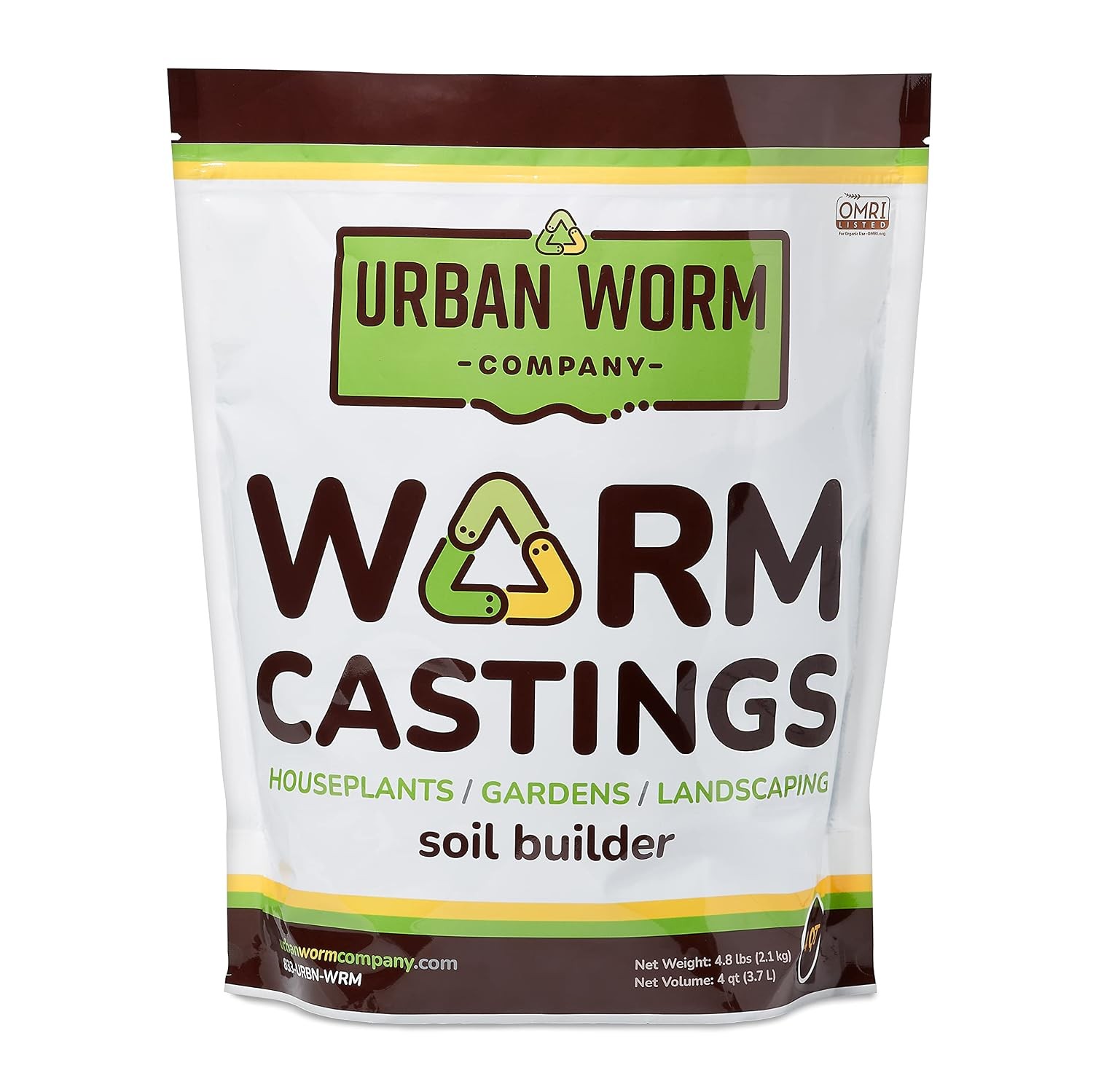 Worm Castings 4 Quart 4.8 Lbs Organic Fertilizer For Gardening Plants Worm