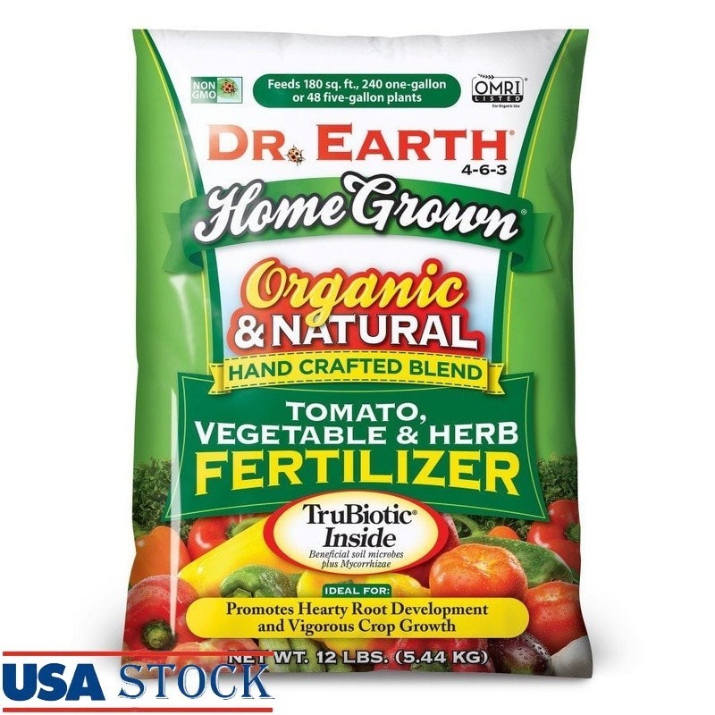 Organic Natural Tomato Vegetable Food Fertilizer 4-6-3 NPK Soil 12lb Garden Use
