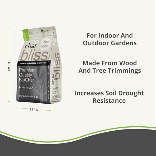 Char Bliss (1 Qt) – Organic Biochar Soil Amendment for Plants & Gardening | OMRI