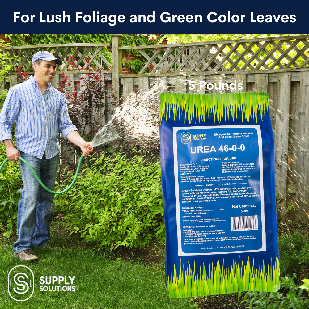 Urea 46-0-0 Nitrogen Fertilizer – Bloom Booster for Flowers and Fruits – 5 Lbs