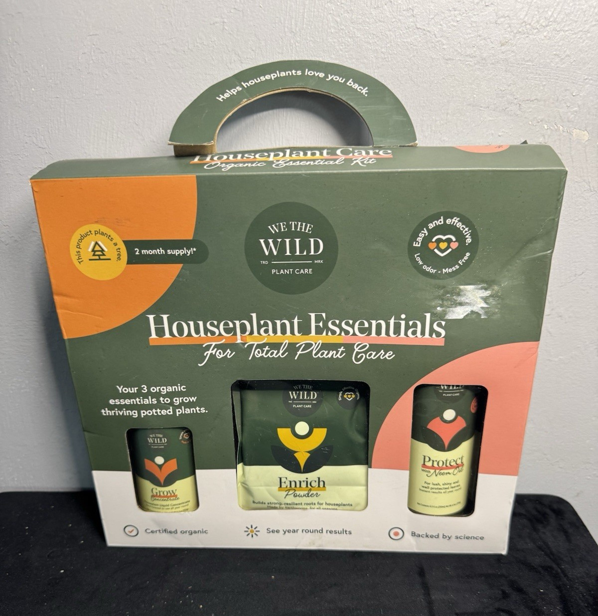 We The Wild Organic Houseplant Fertilizer Care Kit, Neem Oil & Worm Castings