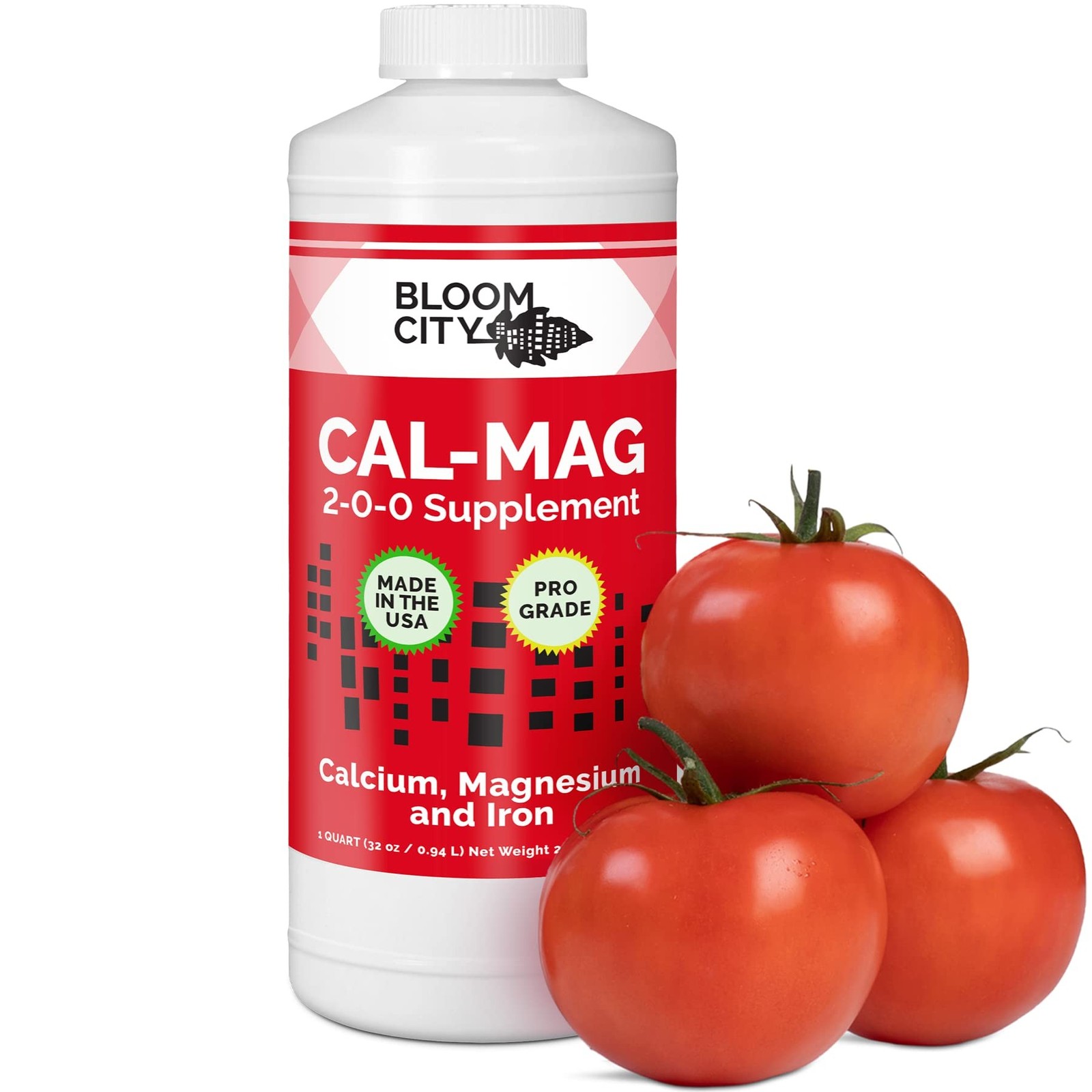 Bloom City Professional Grade Ultra Pure Cal-Mag Growing Fertilizer, Quart (3…
