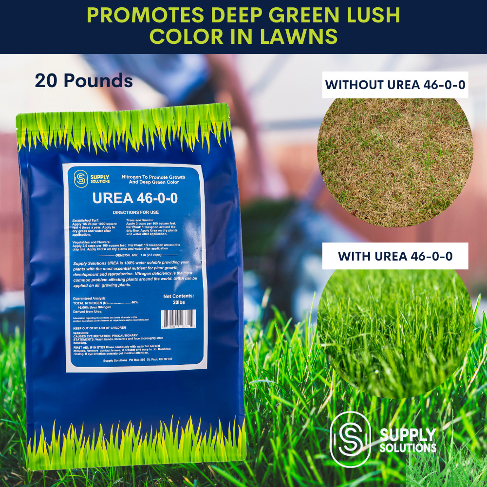 Urea 46-0-0 Nitrogen Fertilizer – Bloom Booster for Flowers and Fruits – 20 Lbs