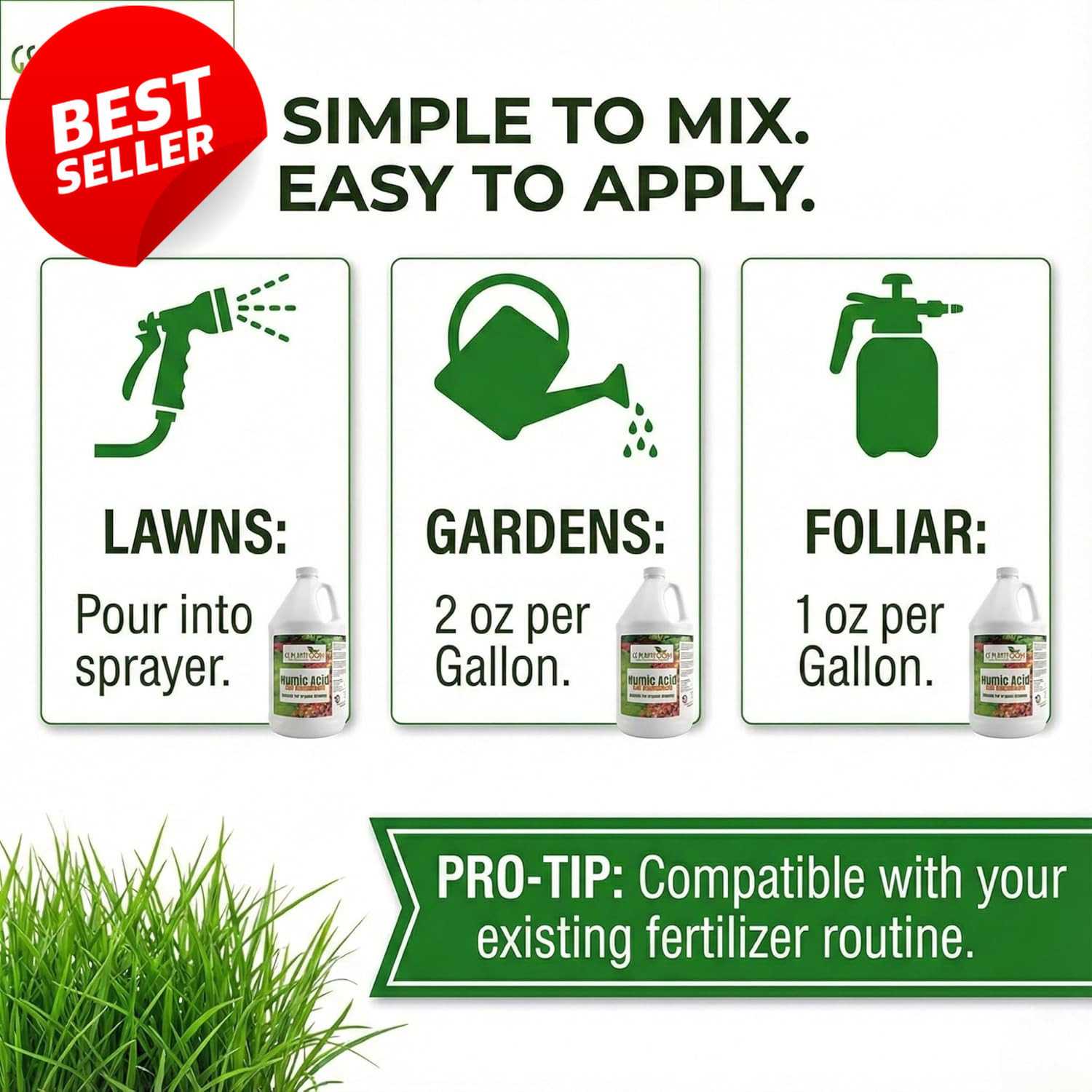 Liquid Humic Acid Soil Amendment Concentrate Organic OMRI 1 Gallon – US