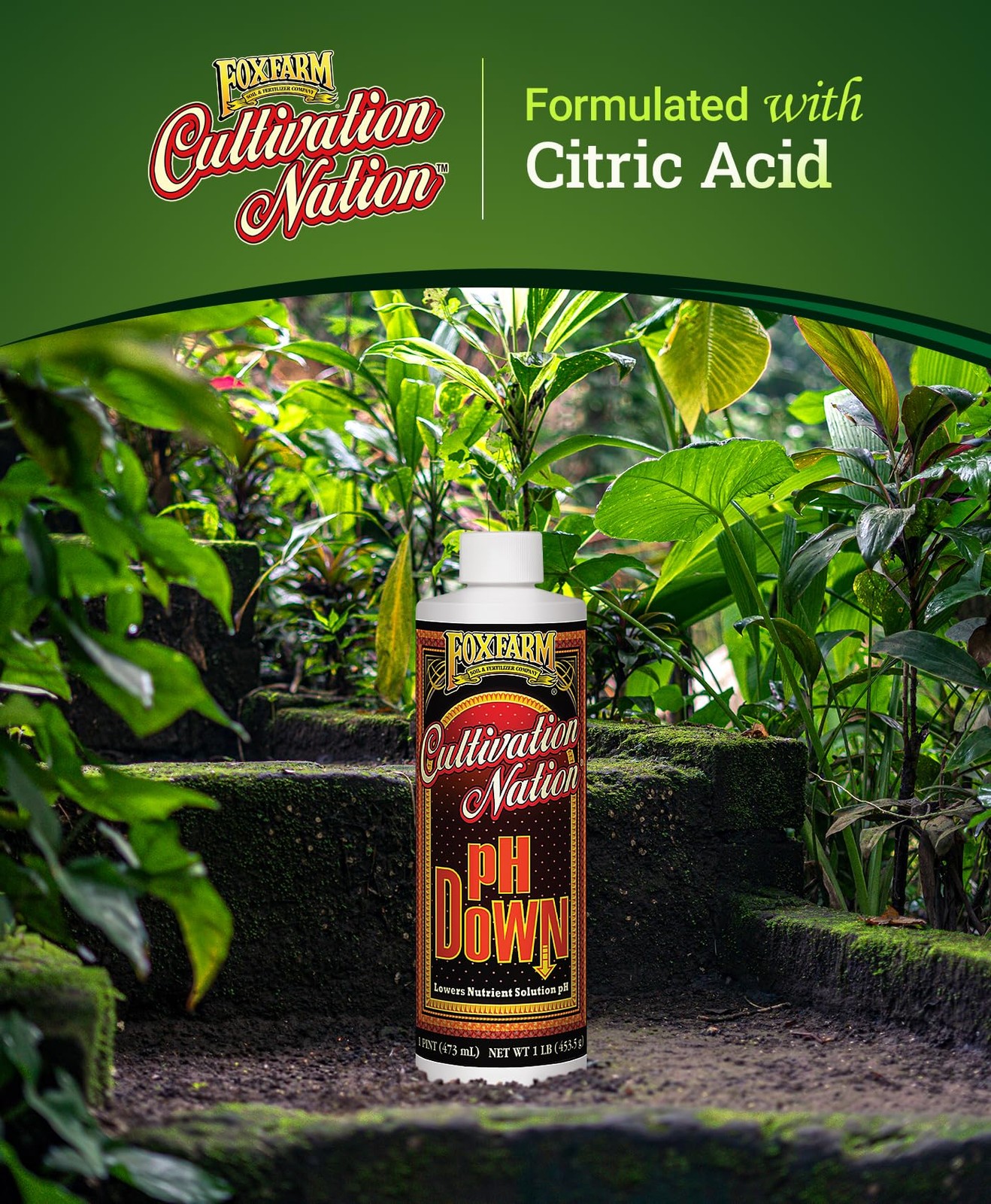 Cultivation Nation pH Down for Plants’ Nutrient Solutions – Formulated with C…