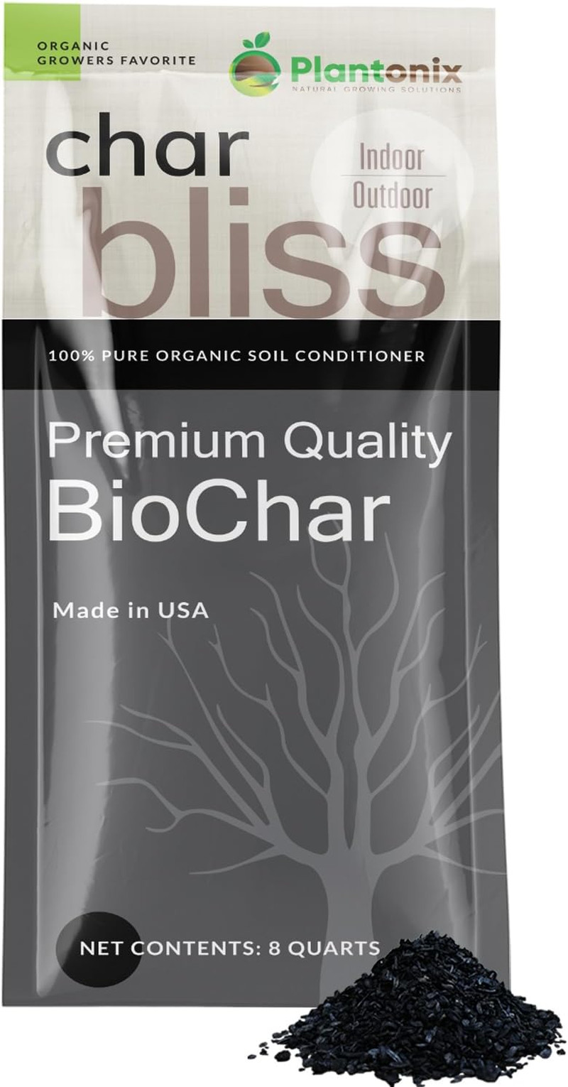 Char Bliss (8 Qts) – Organic Biochar for Plants – Omri-Listed Biochar Soil Amend