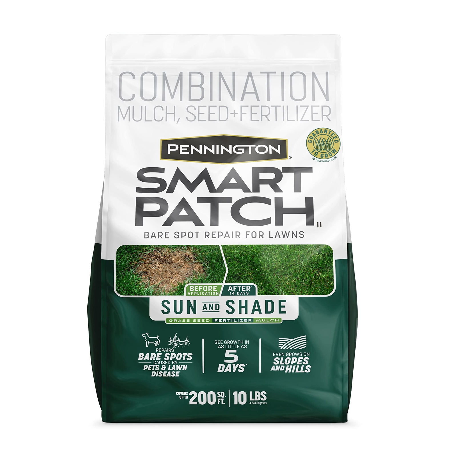 10 lb Smart Seed Fertilizer and Mulch for Repairing Bare Lawn Spots