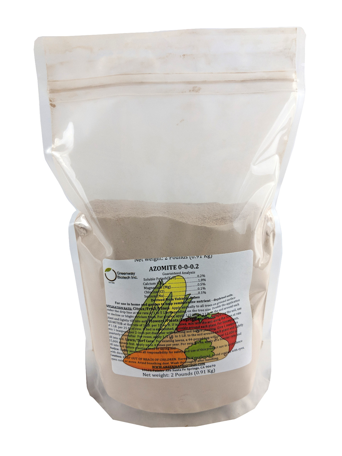 AZOMITE Powder Micronized Trace Mineral Volcanic Ash Rock Dust Powder 2 LB
