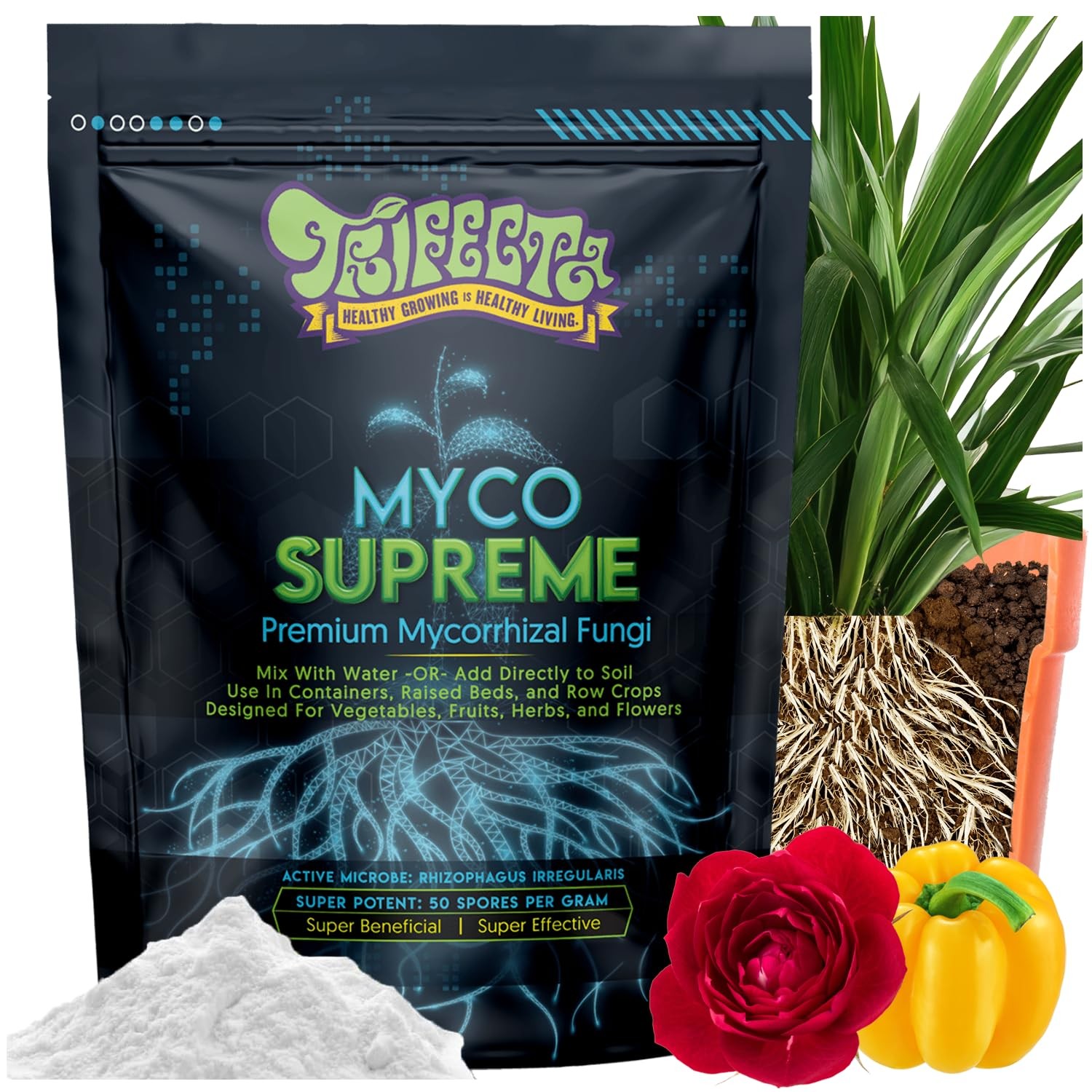 Triple-Action Mycorrhizal Supreme Bacterial Agent,Soil-Specifi Mycorrhizal Fungi