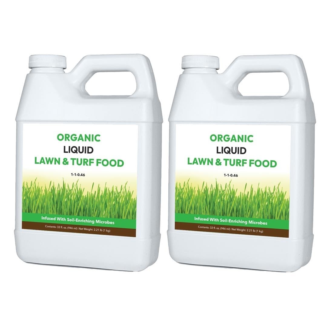 Lawn Revitalizer Liquid Fertilizer 32oz Two Bottles Restores Vibrant Green Color