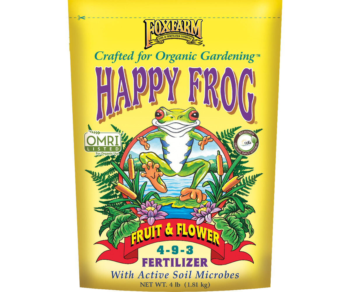 Fox Farm Happy Frog Fruit & Flower 4 lbs Organic Natural Fertilizer 4lbs