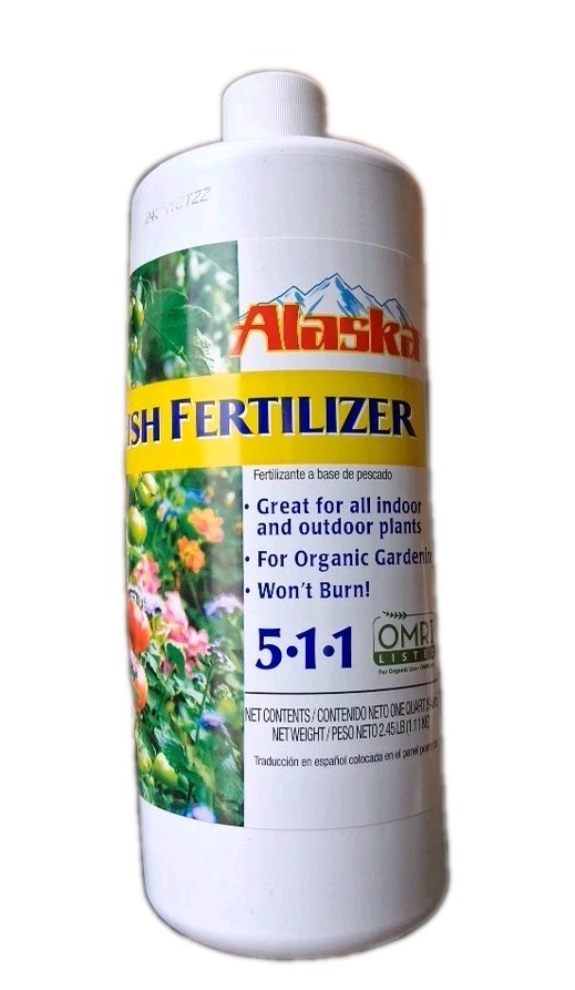 Alaska Organic Fish Fertilizer Indoor & Outdoor Plants Liquid 1 qt