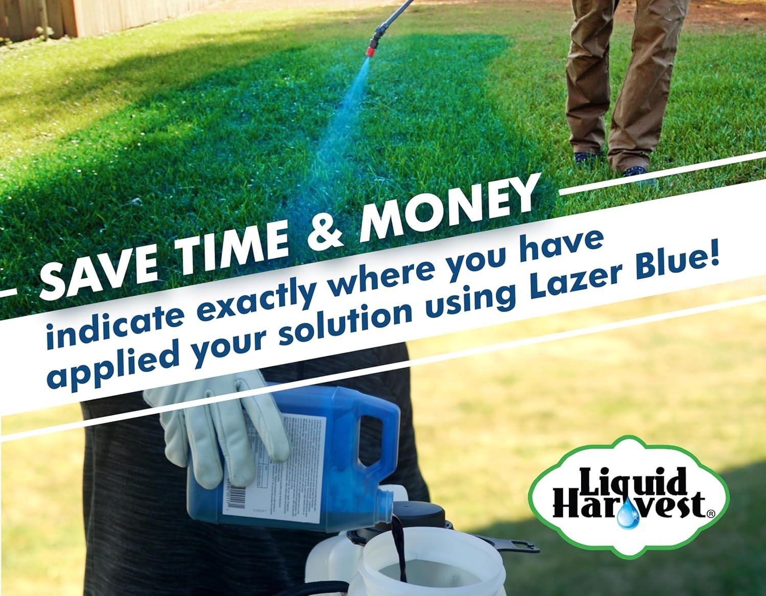 Lazer Blue 32 Ounces Concentrated Spray Pattern Indicator Perfect Weed/