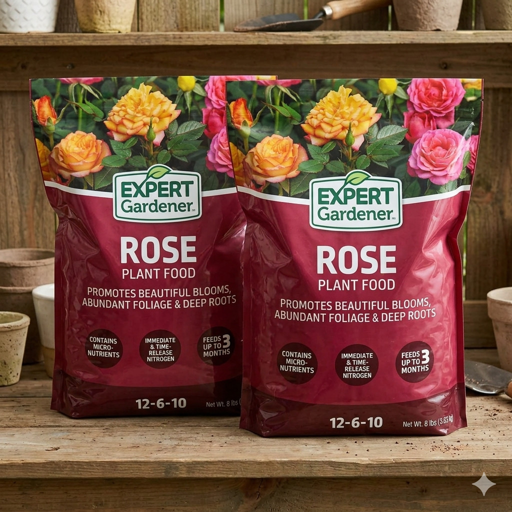 Rose Fertilizer 12-6-10 Plant Food Roses Blooms Root Growth Expert Gardener
