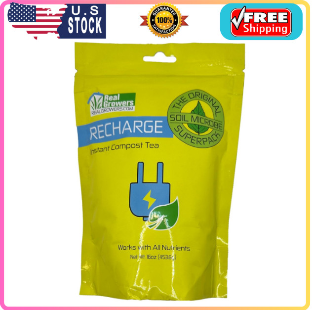 Real Growers Recharge Mycorrhizae Compost Tea, 16oz for Plant Growth