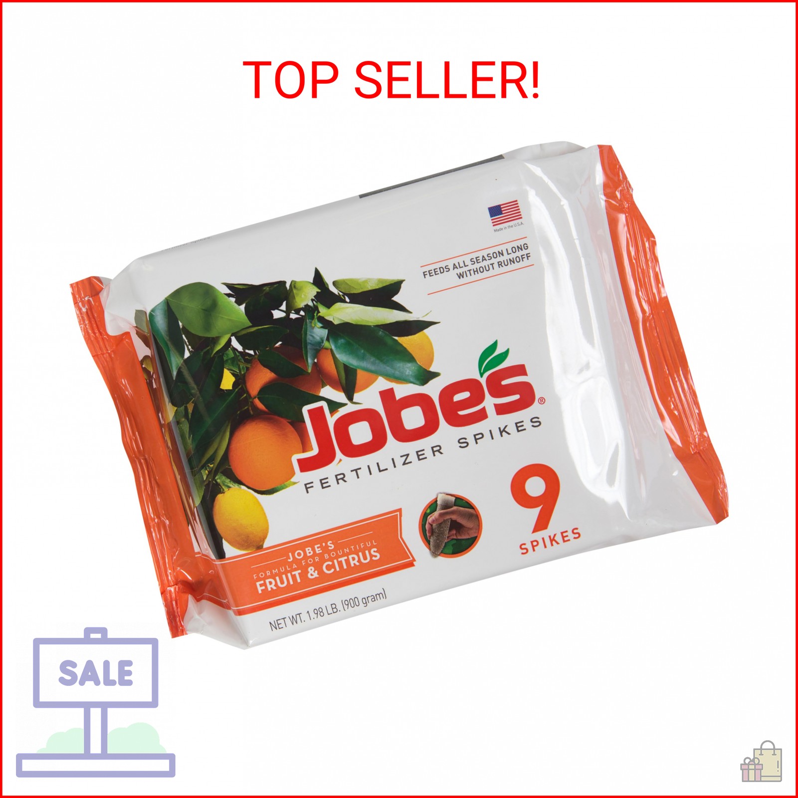 Jobe’s Garden Fertilizer Spikes, Easy Plant Care Slow Release Fertilizer for Fru