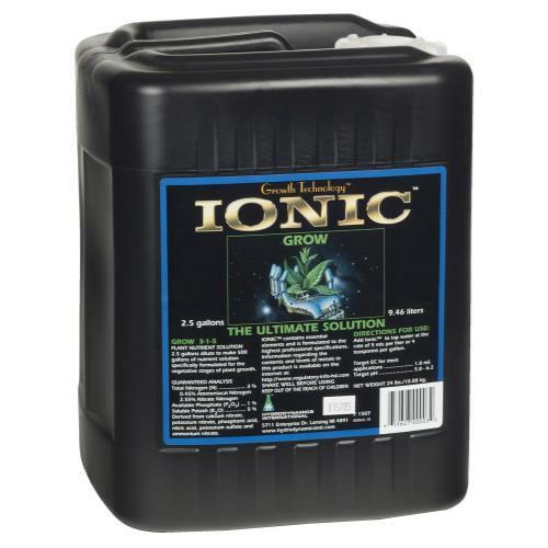 Growth Technology Ionic Grow Hydrodynamics Nutrient – 2.5 Gallons