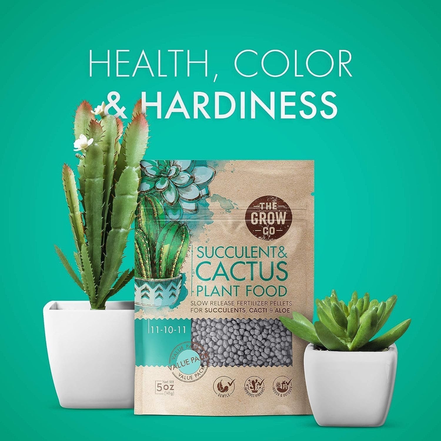 Succulents & Cactus Plant Food – 5oz Slow Release Fertilizer for Healthy Growth