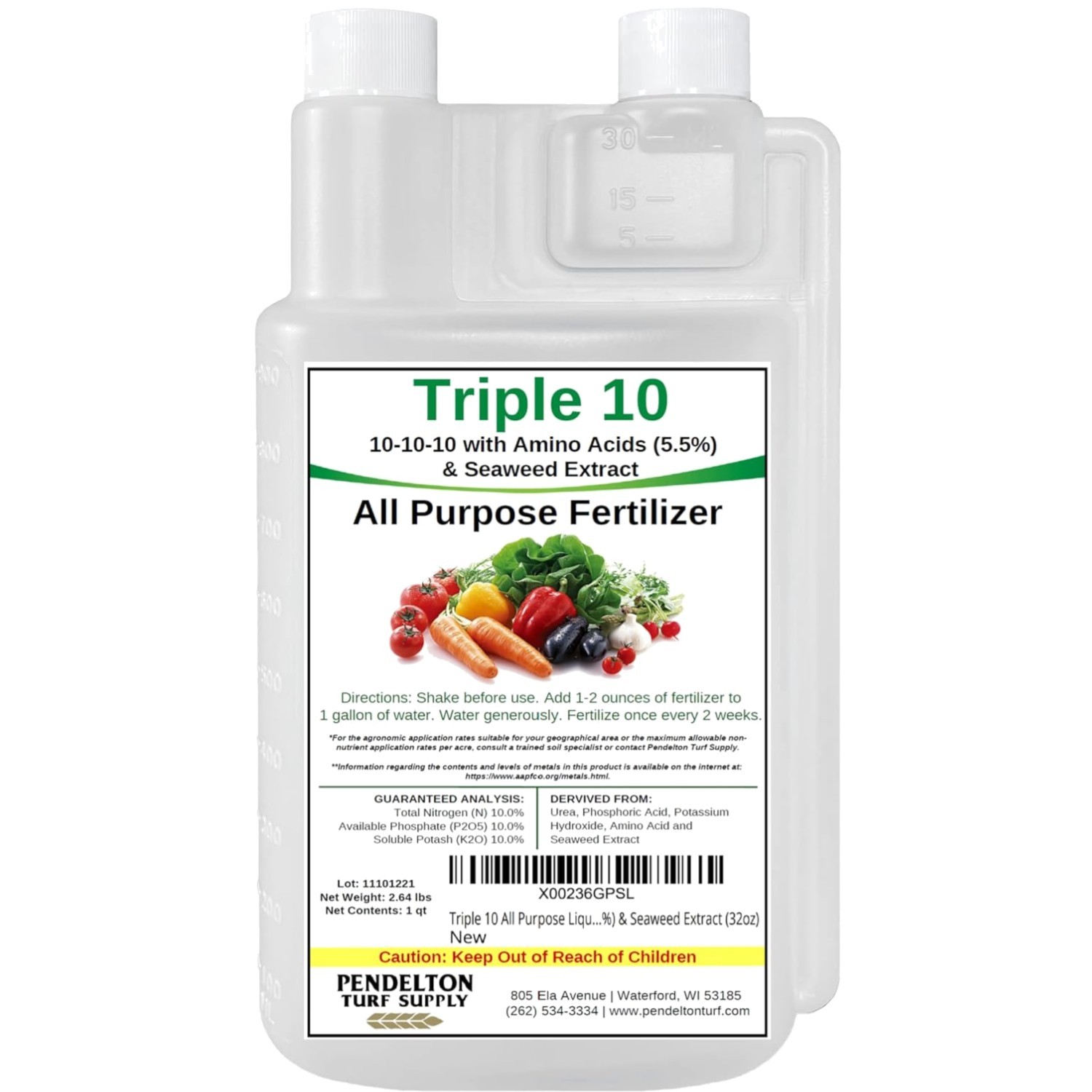 Triple 10 Fertilizer with Amino Acids & Seaweed Extract 32oz