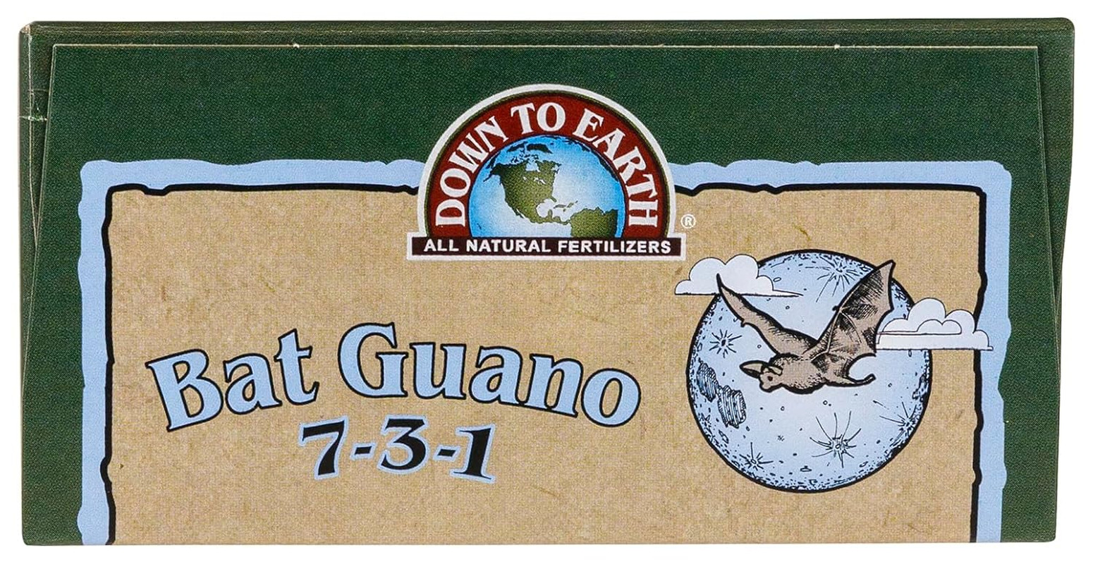 Down to Earth Organic Bat Guano Fertilizer Mix 7-3-1, 4Oz