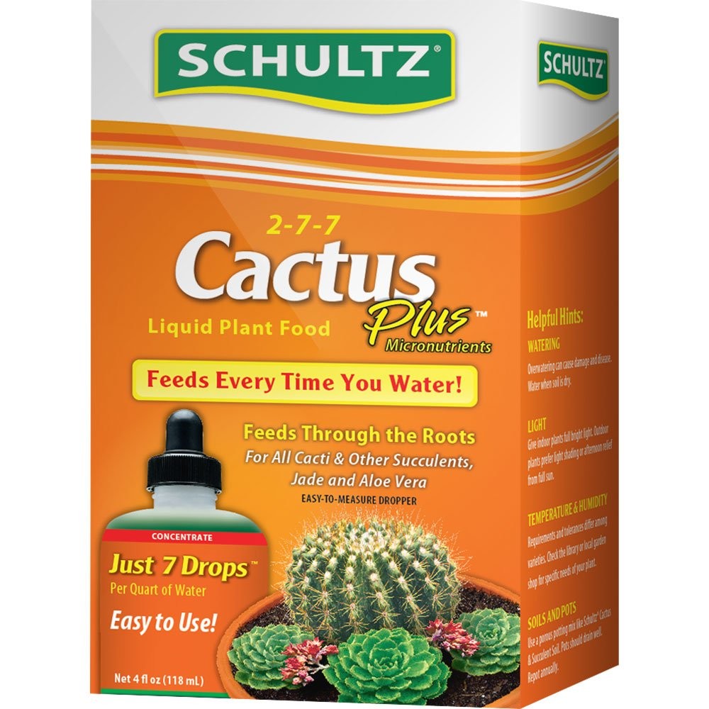 Cactus Liquid Plant Food 2-7-7 Nutrients for Healthy Growth, 4 Ounce