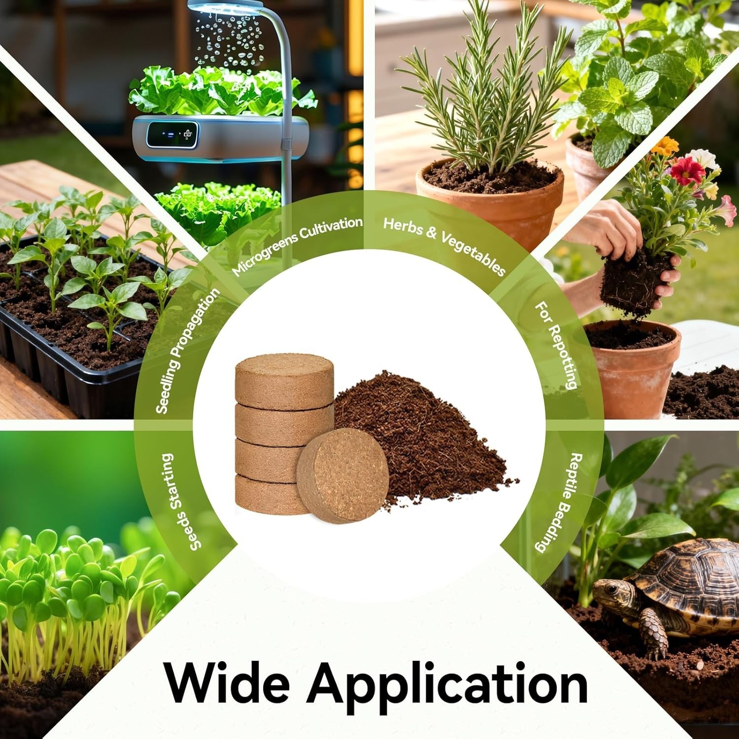 Eco-Friendly 100 Pack Organic Coco Coir Seed Pellets for Indoor & Outdoor Plants
