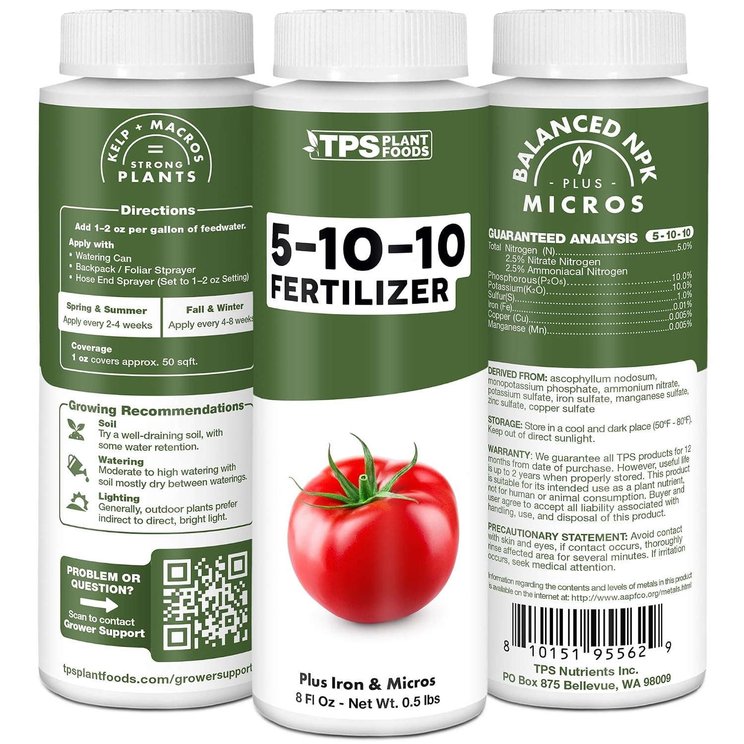 5-10-10 Fertilizer – Great for Vegetables, Tomatoes & Flowers, 1 Gal | Low-Ni…