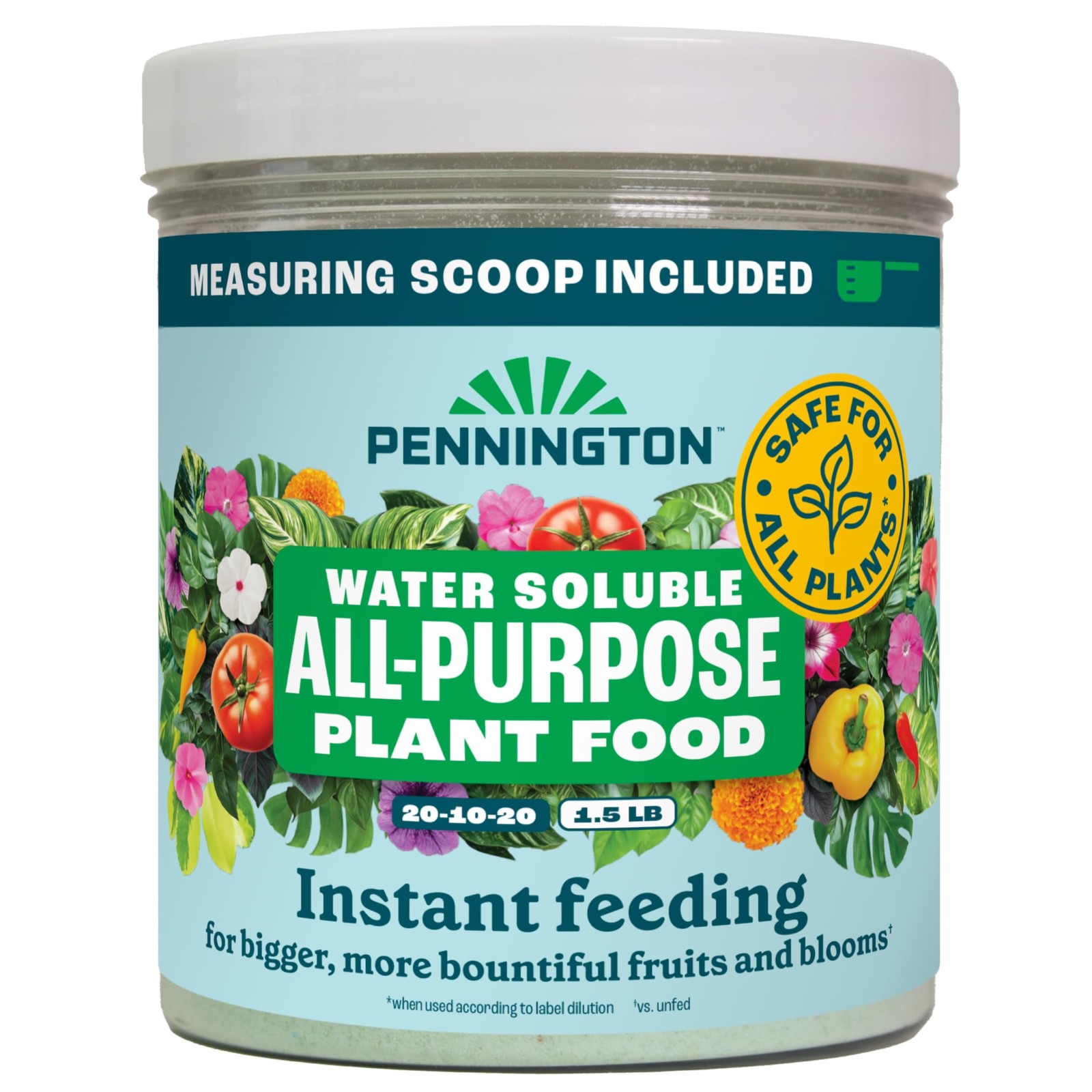 Pennington Water Soluble All Purpose Plant Food 20-10-20-1.5 lb 8/1.5lb