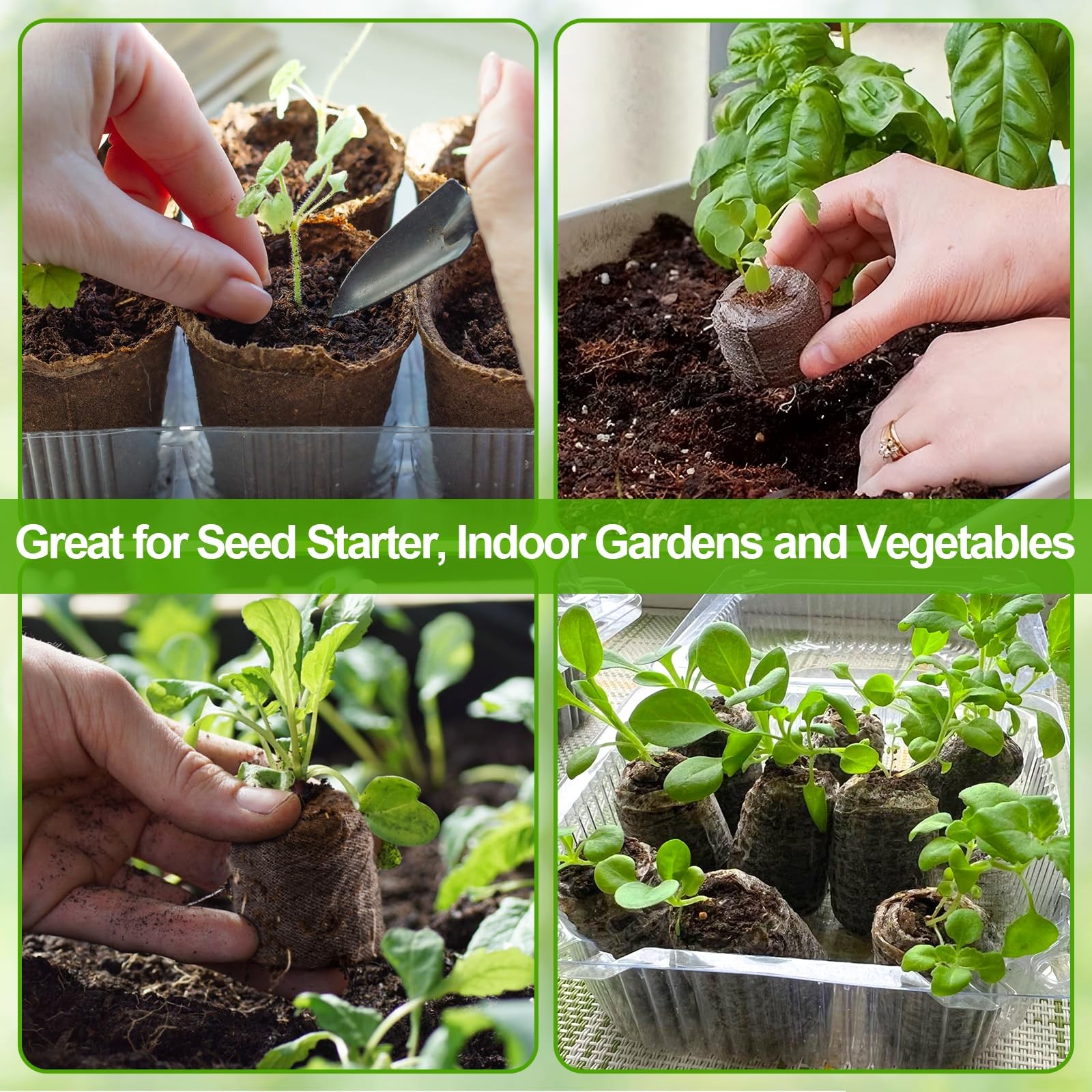 Legigo 100 Pcs 30mm Peat Pellets Seed Starter Soil Pods Seedling Soil Block Peat
