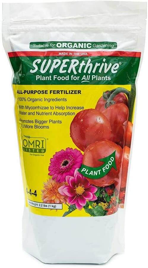 SUPERthrive Organic All-Purpose Plant Food 4-4-4, Solid Granular 2.2 lbs.