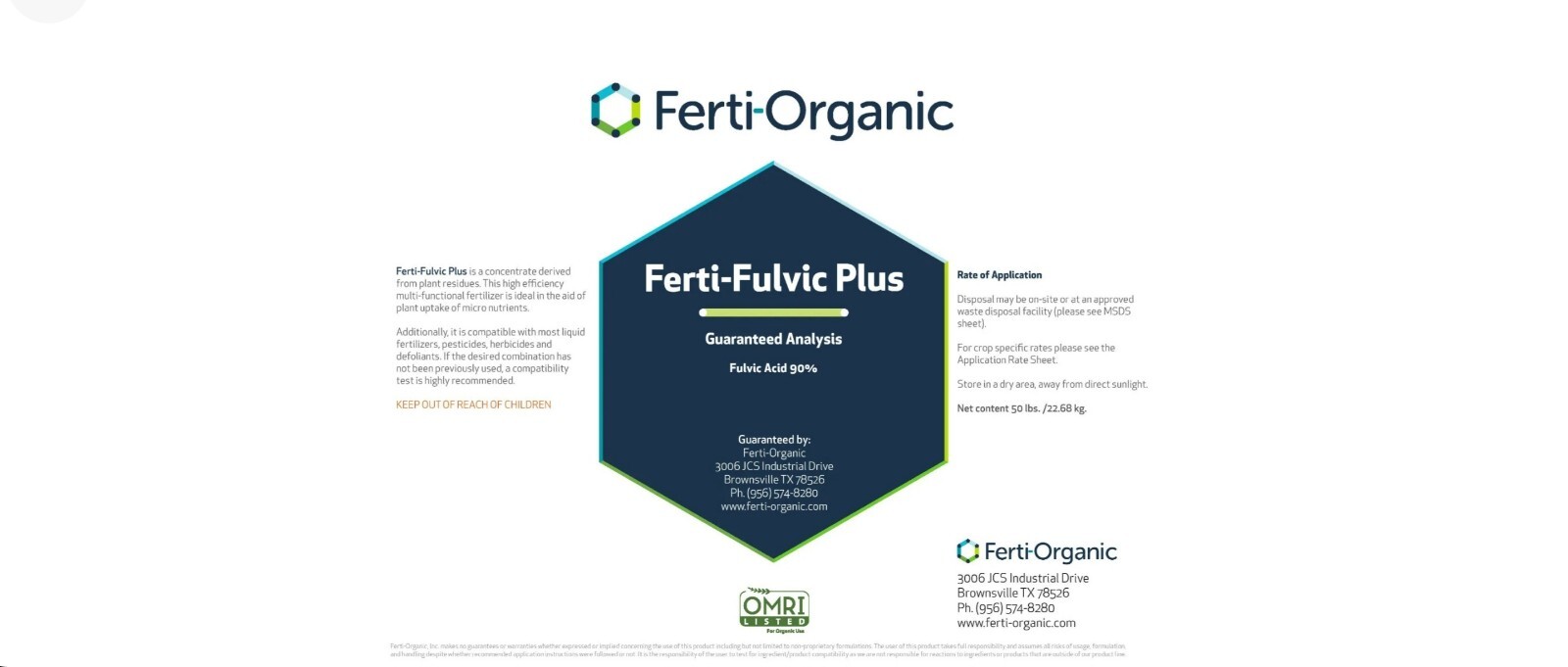 Fulvic Acid Powder Organic 90% 1lb 16oz